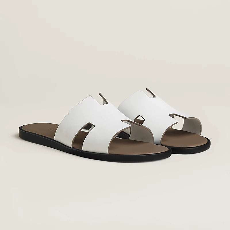 Izmir sandal in Blanc / Étoupe