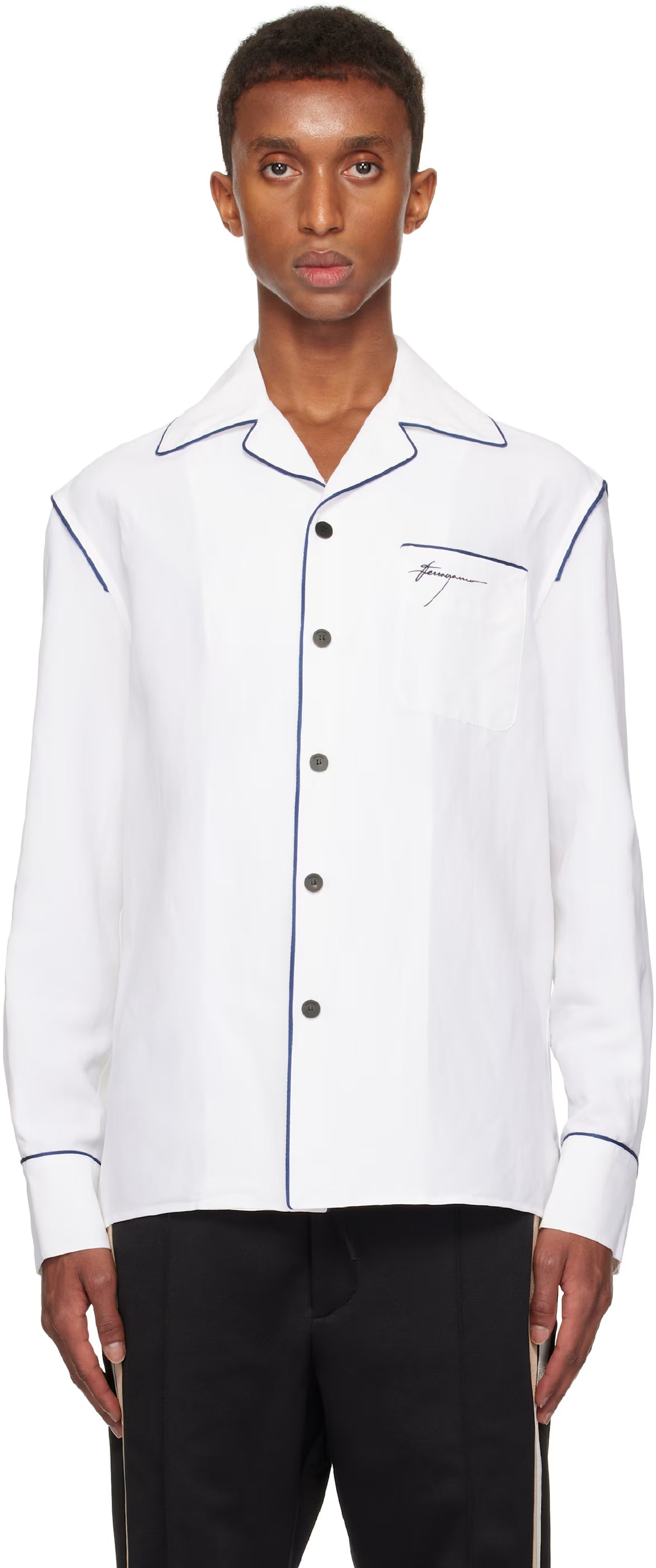Ferragamo White Pajama Shirt