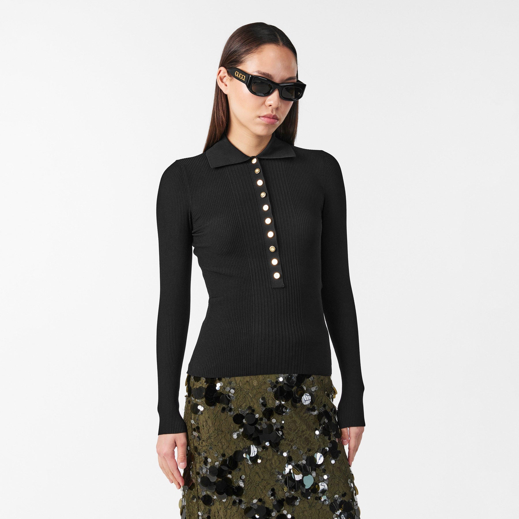 Women's Viscose Fine Rib Polo Shirt