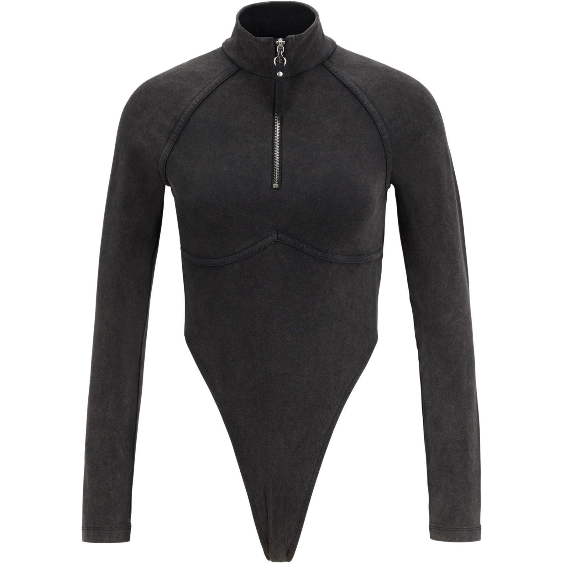 X Bella Poarch Zip-Neck Bodysuit