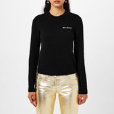 Logo Embroidered Cotton Jumper Womens