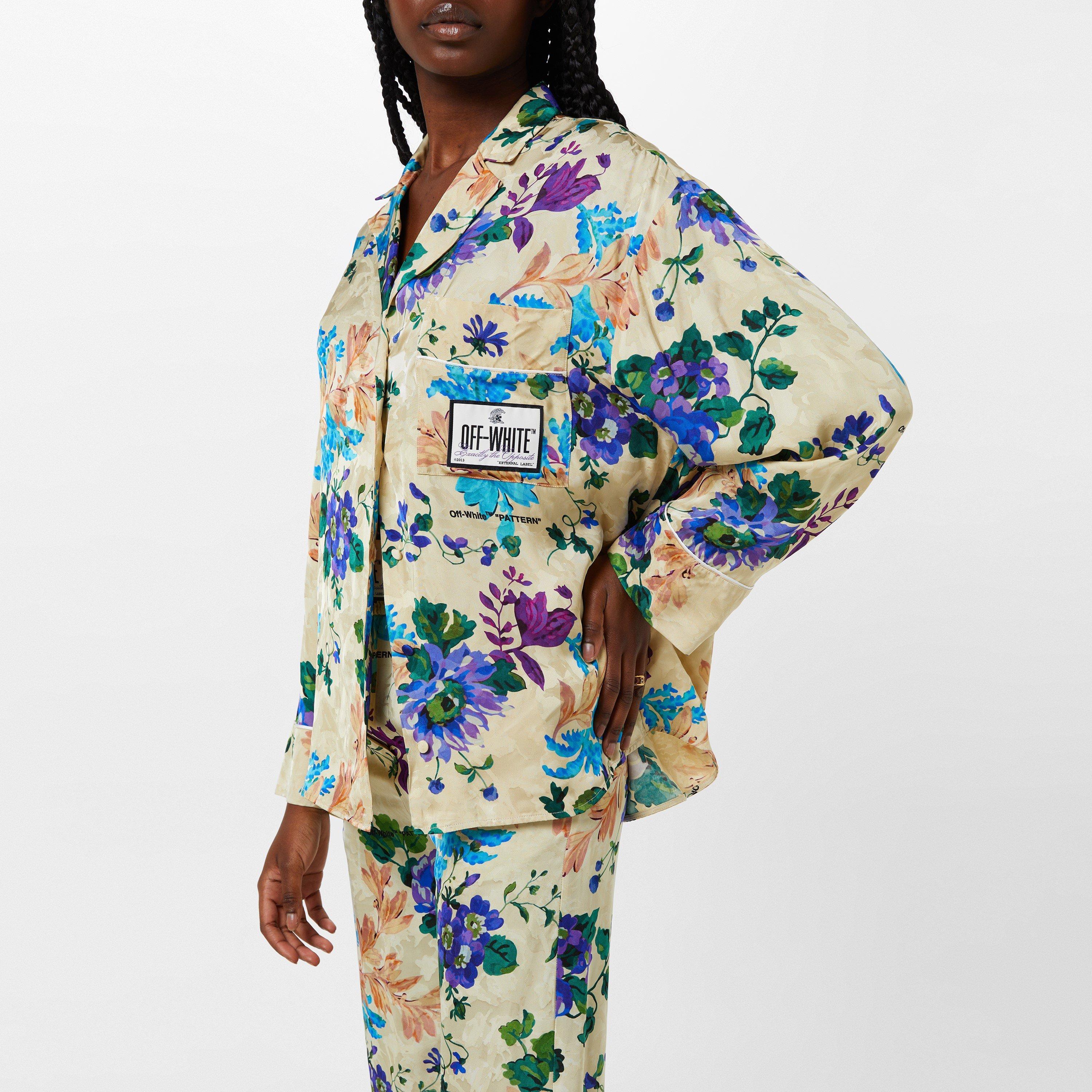 Pyjama Floral Viscose Long Sleeve Shirt
