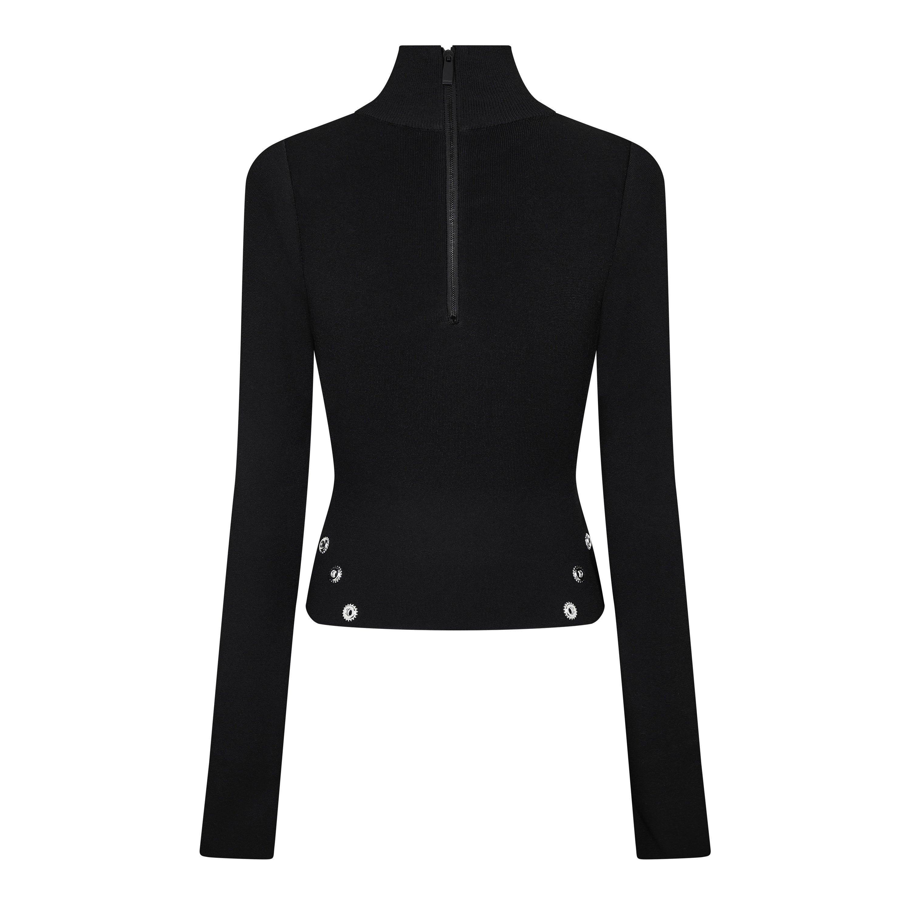Eylts Mock Neck Viscose Long Sleeve Embellished Jumper