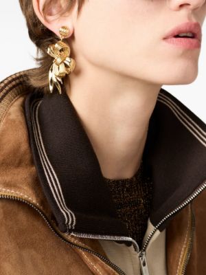 Miu Miu knitted-cuffs zip-front sweatshirt