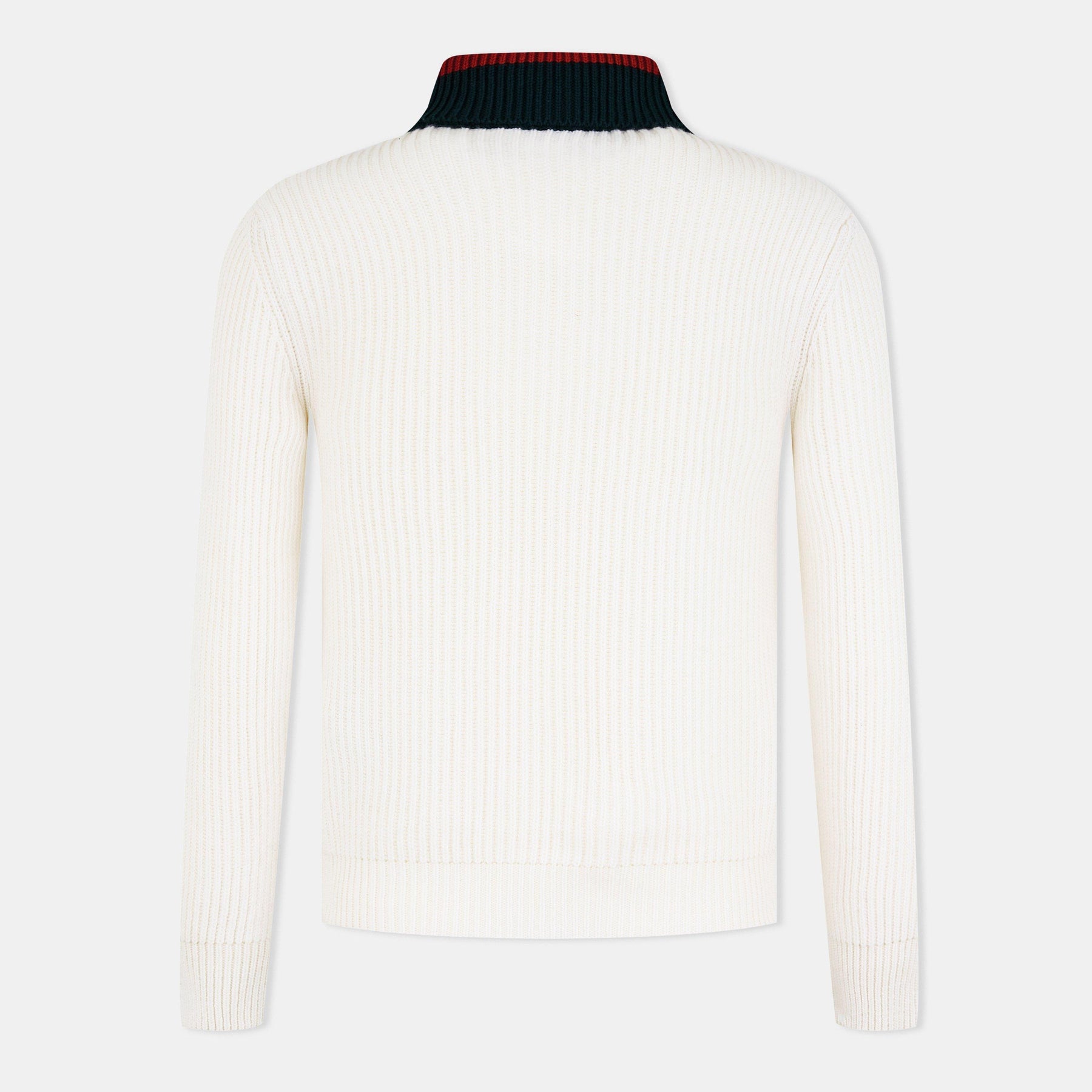 Knitted Quarter Zip Web Jumper
