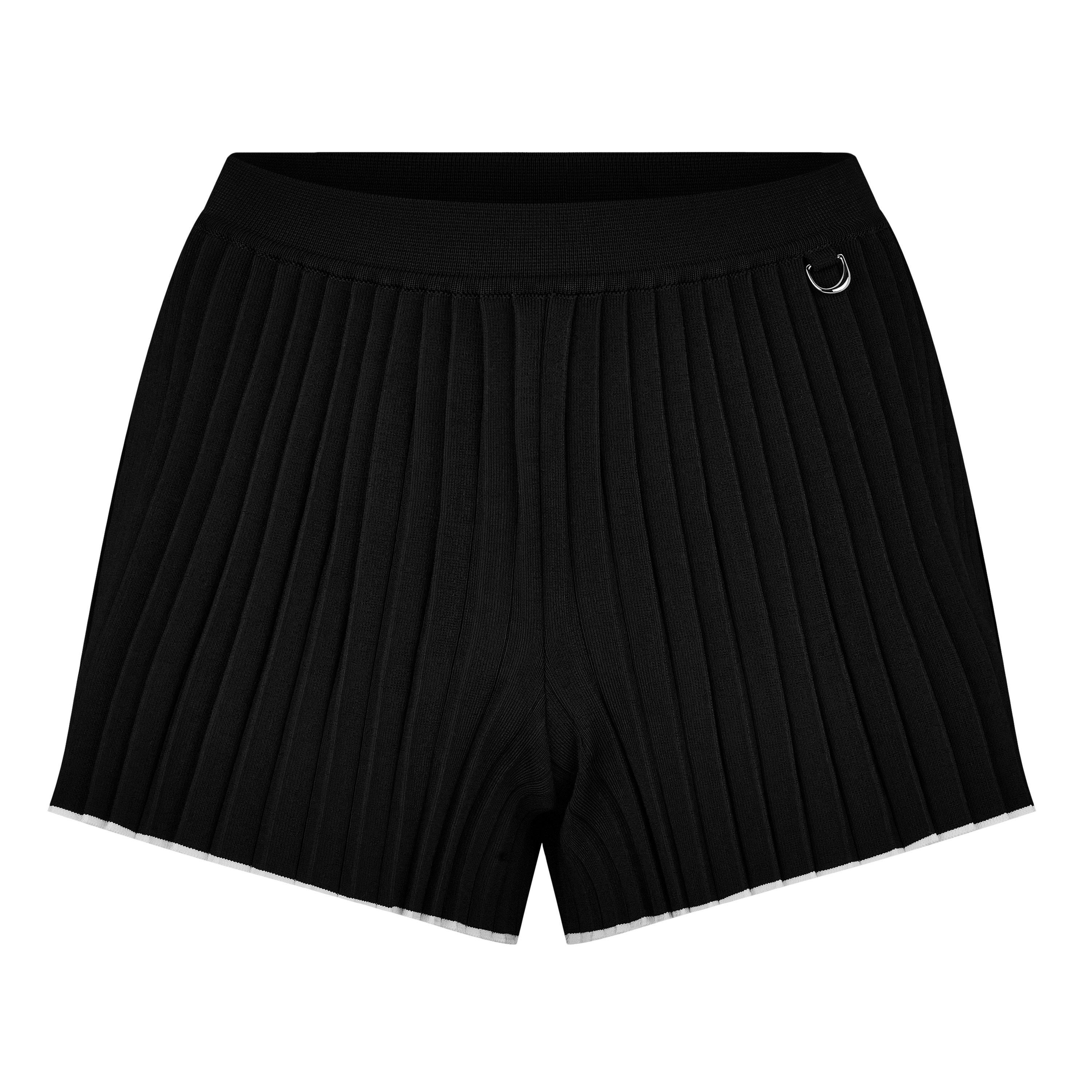 Le Maille Plissé Pleated Knitted Shorts