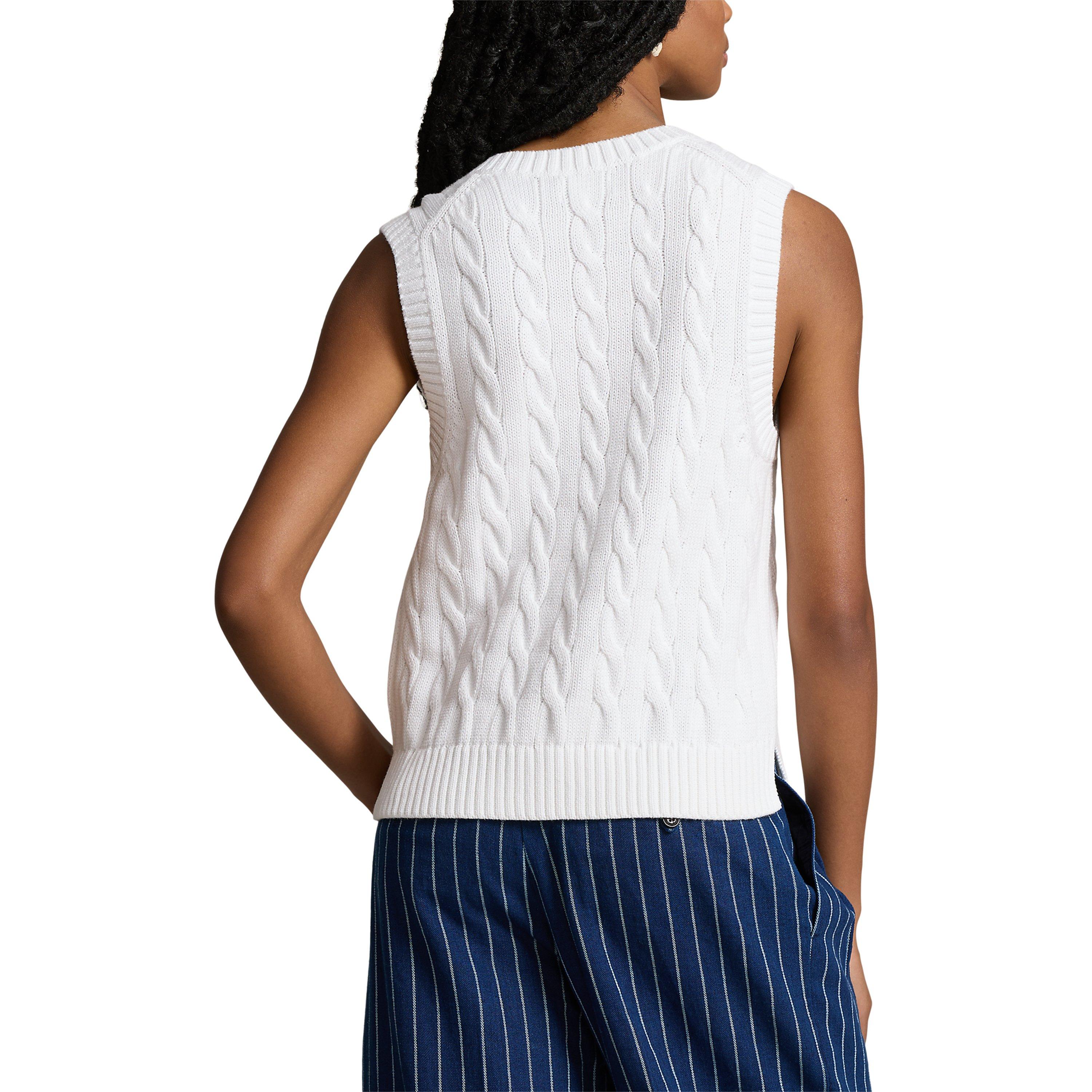 Cable Knit Sleeveless Jumper