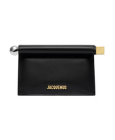 Petite Pochette Rond Carre Black Leather