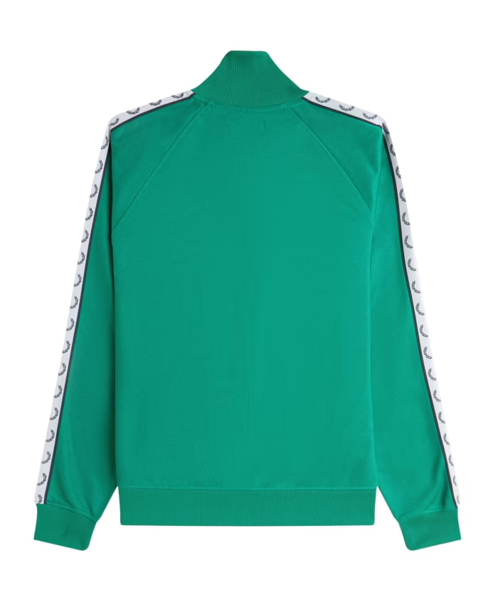 Fred Perry Taped Track Jacket Label Green