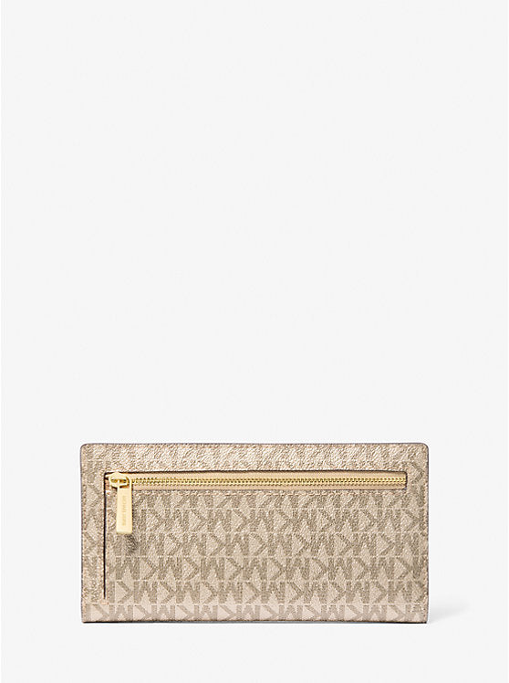Carson Large Metallic Signature Logo Wallet