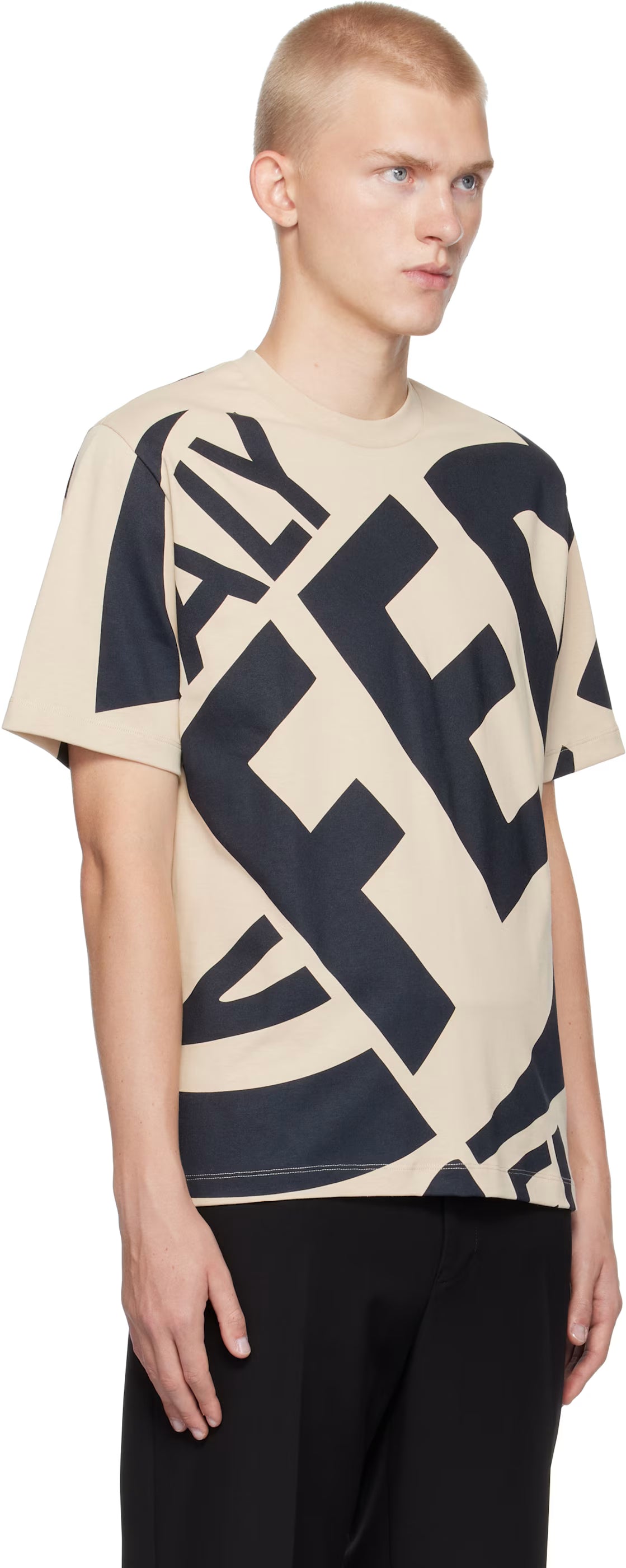 Ferragamo Beige Graphic T-shirt