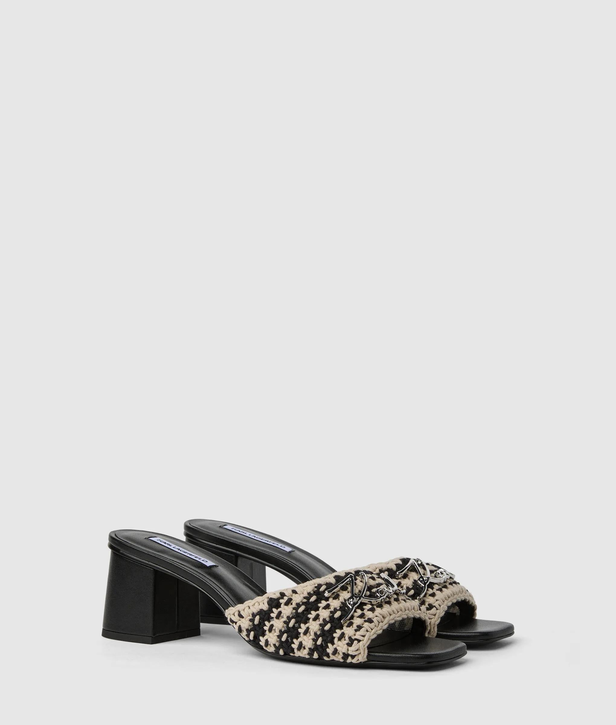 Plaza II crochet heeled sandals