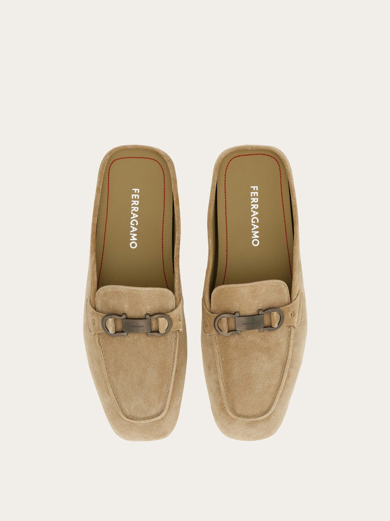 Loafer mule with Gancini ornament