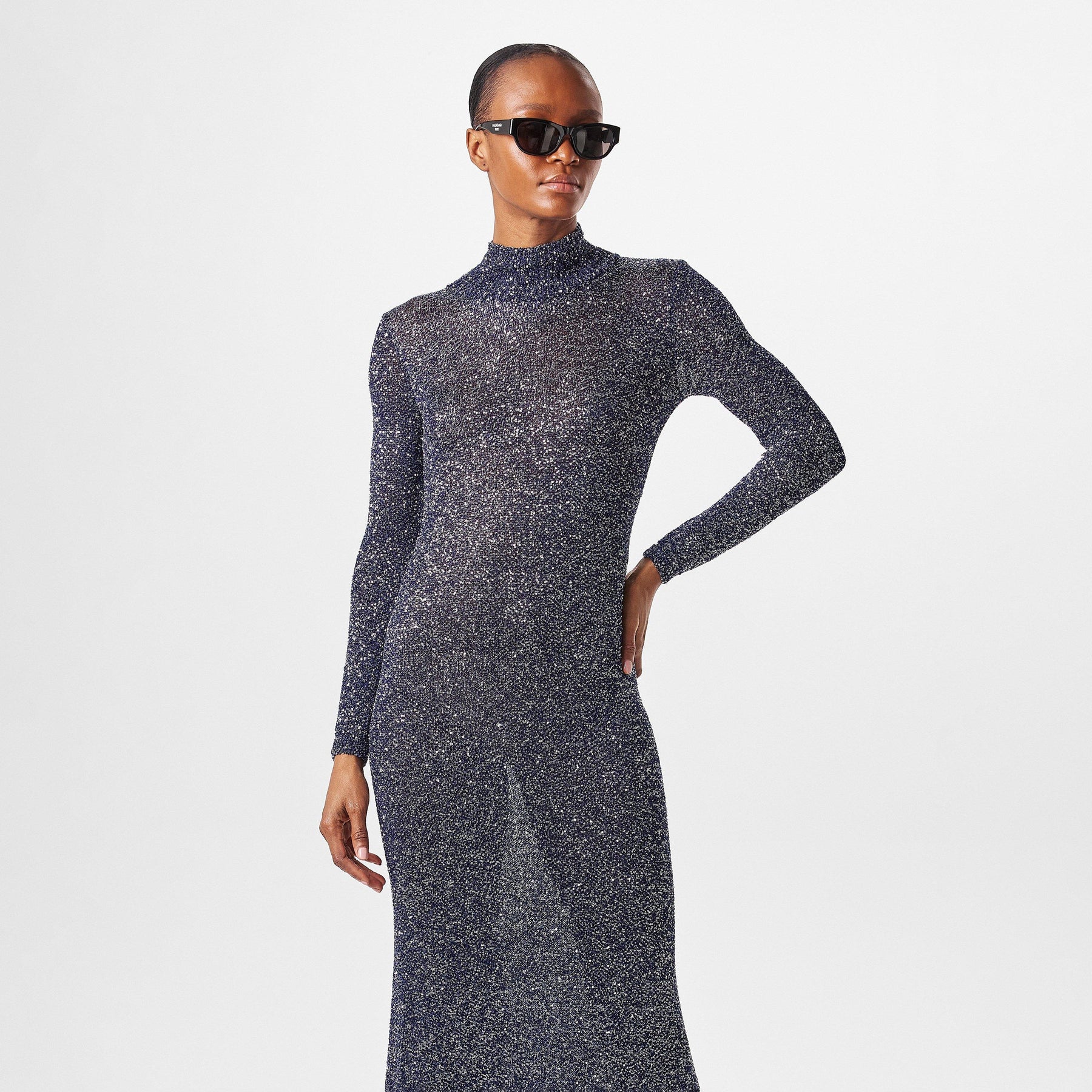 Sequin Knit Maxi Dress