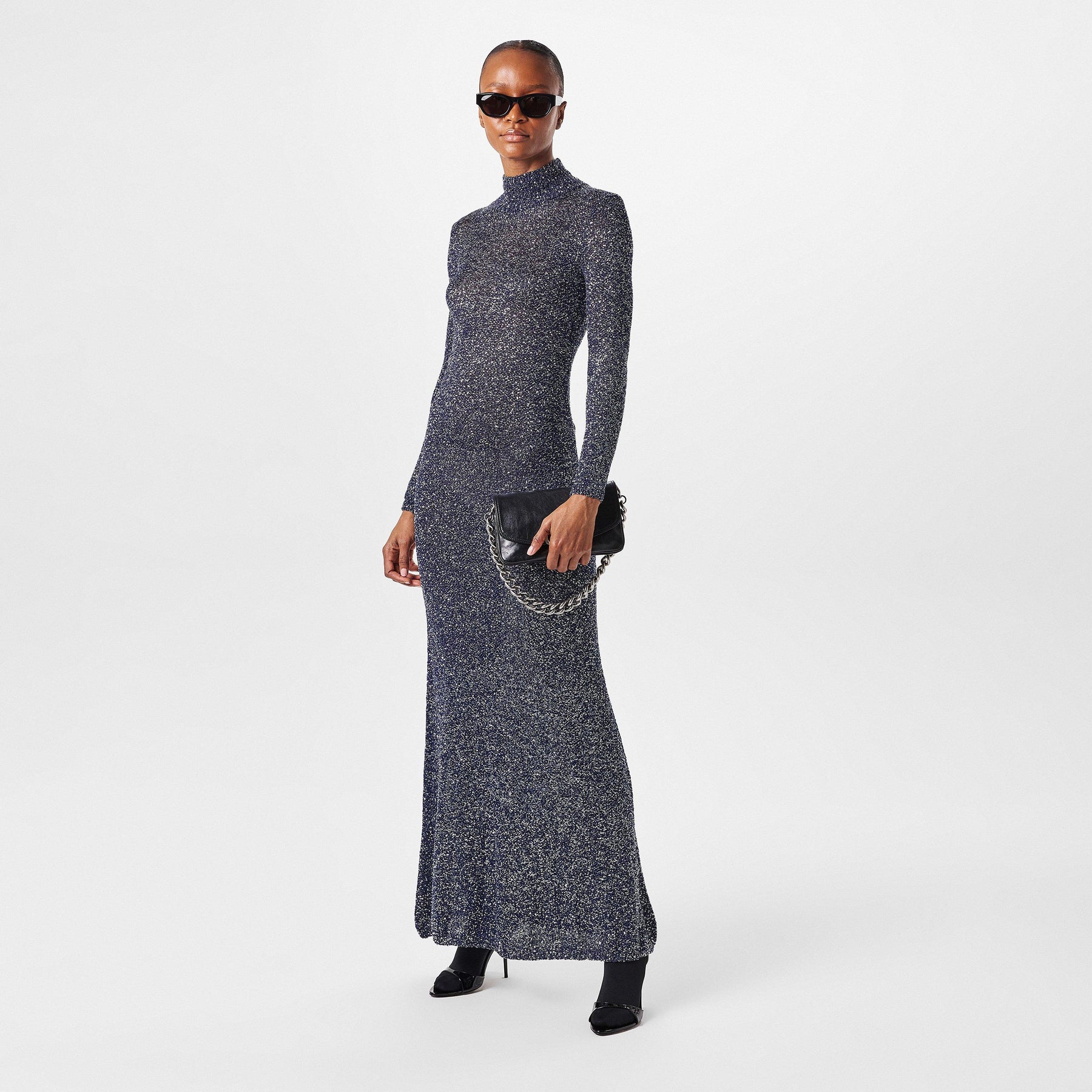 Sequin Knit Maxi Dress