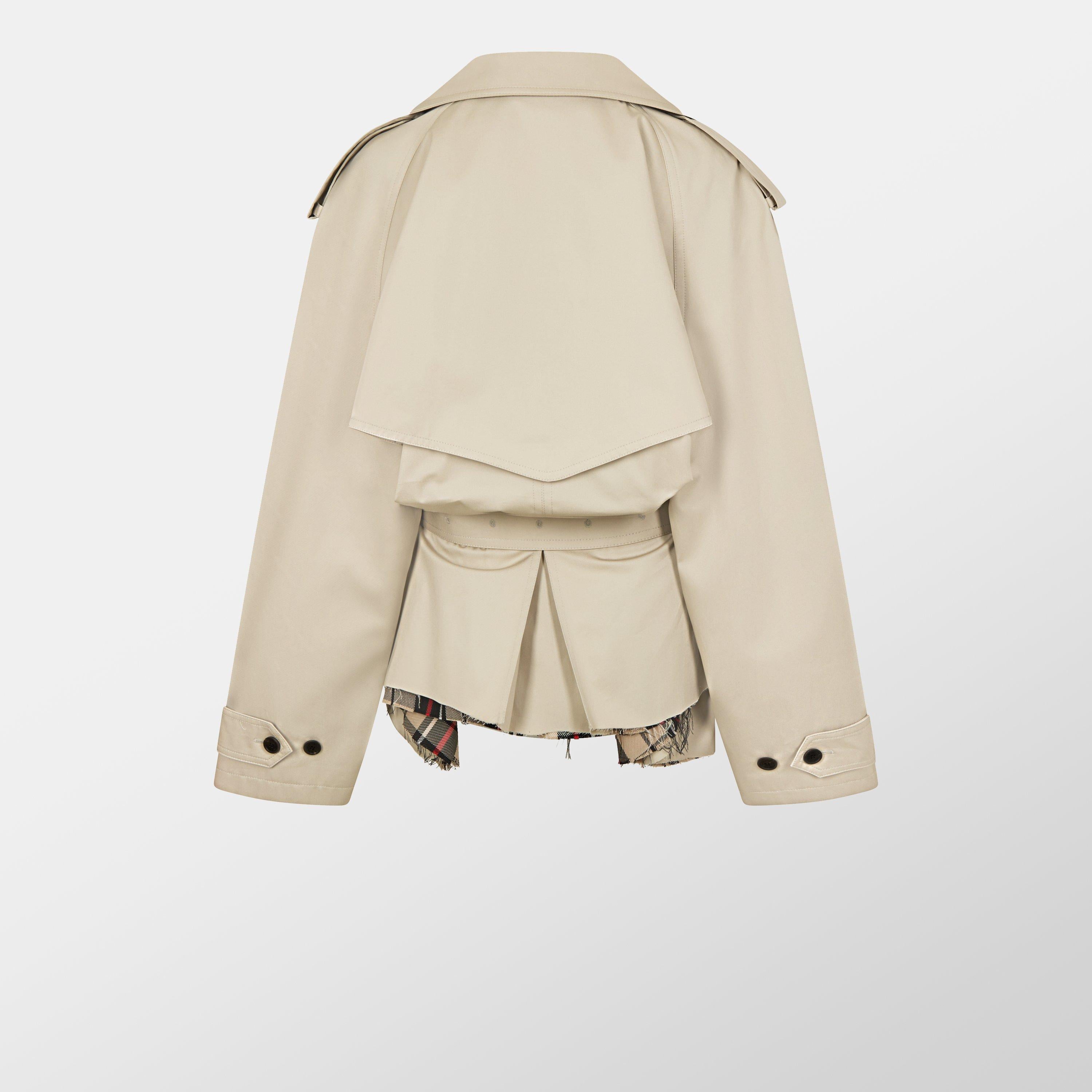 Short Cotton Long Sleeve Trench Coat