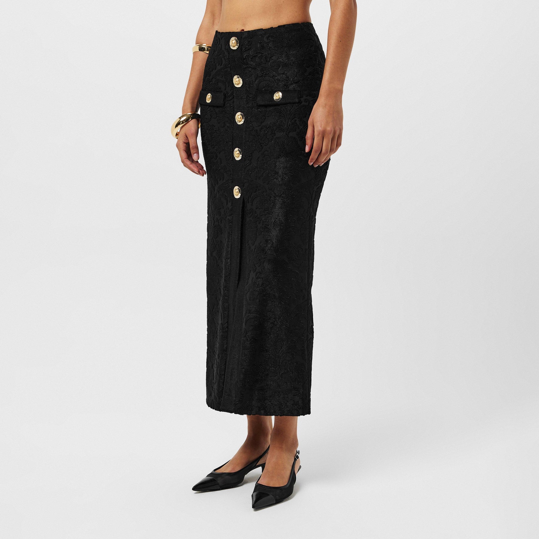 Balmain Midi Skirt Ld54