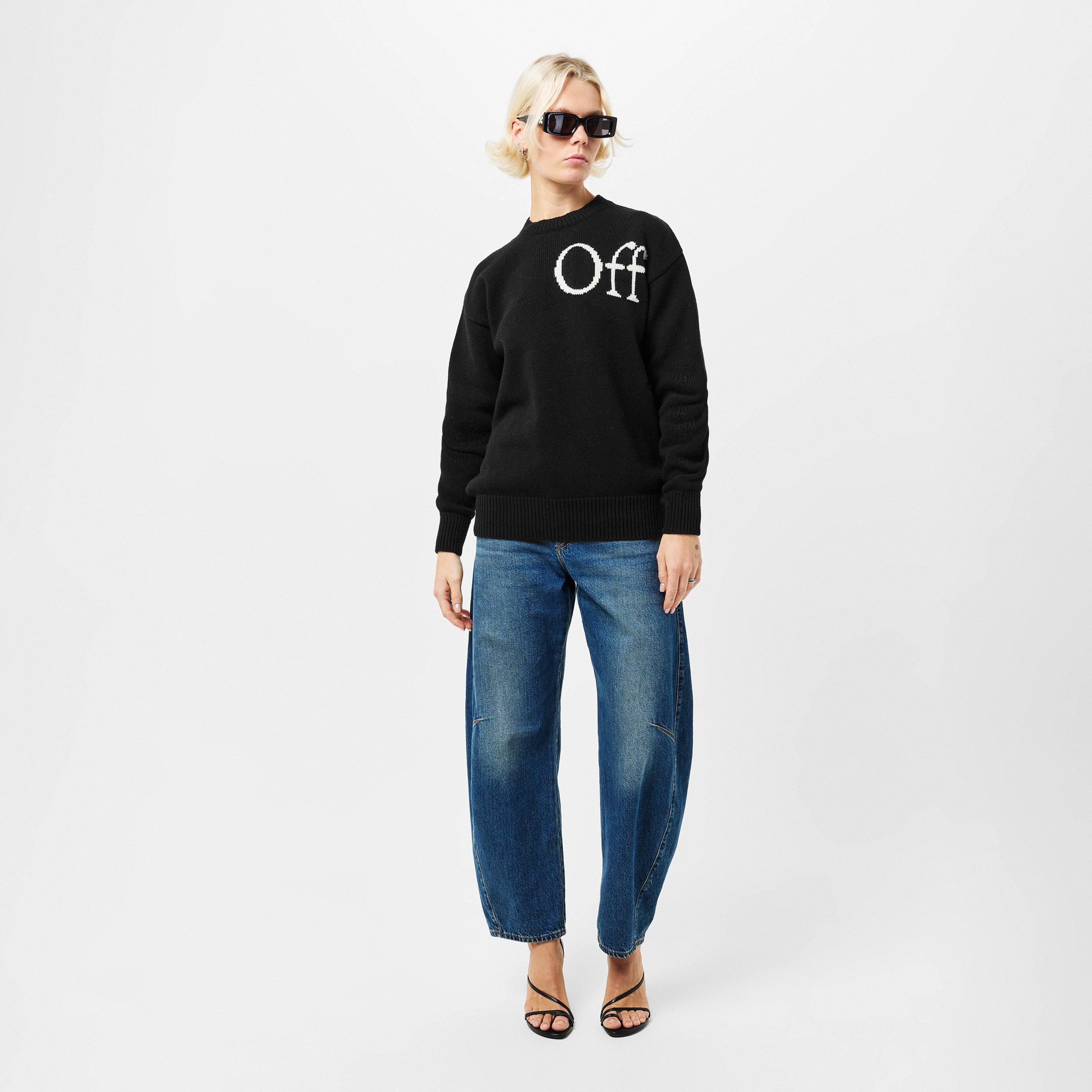 Logo Relaxed Fit Crew Neck Jumper