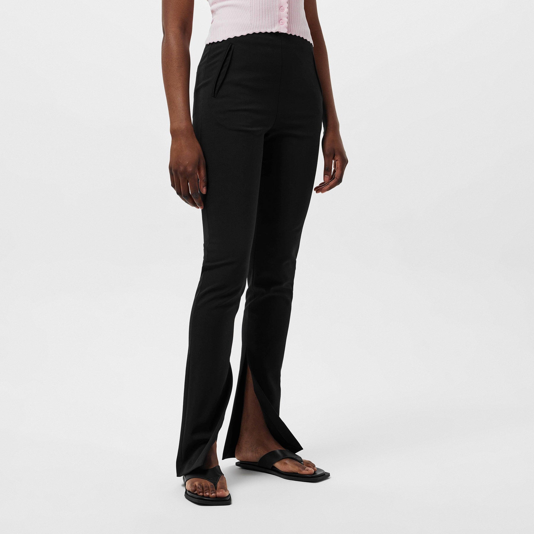 Slit-Detail Tailored Trousers
