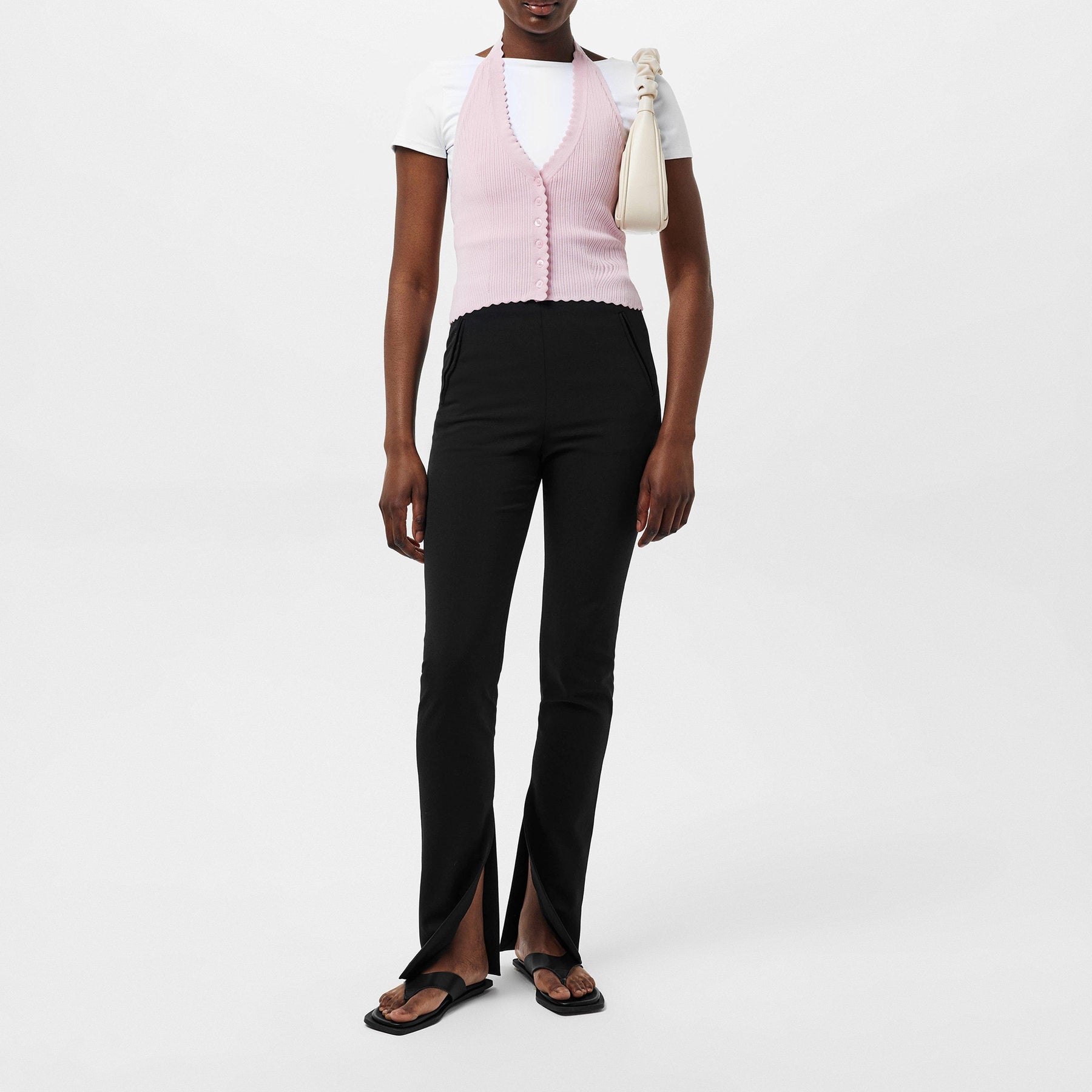 Slit-Detail Tailored Trousers