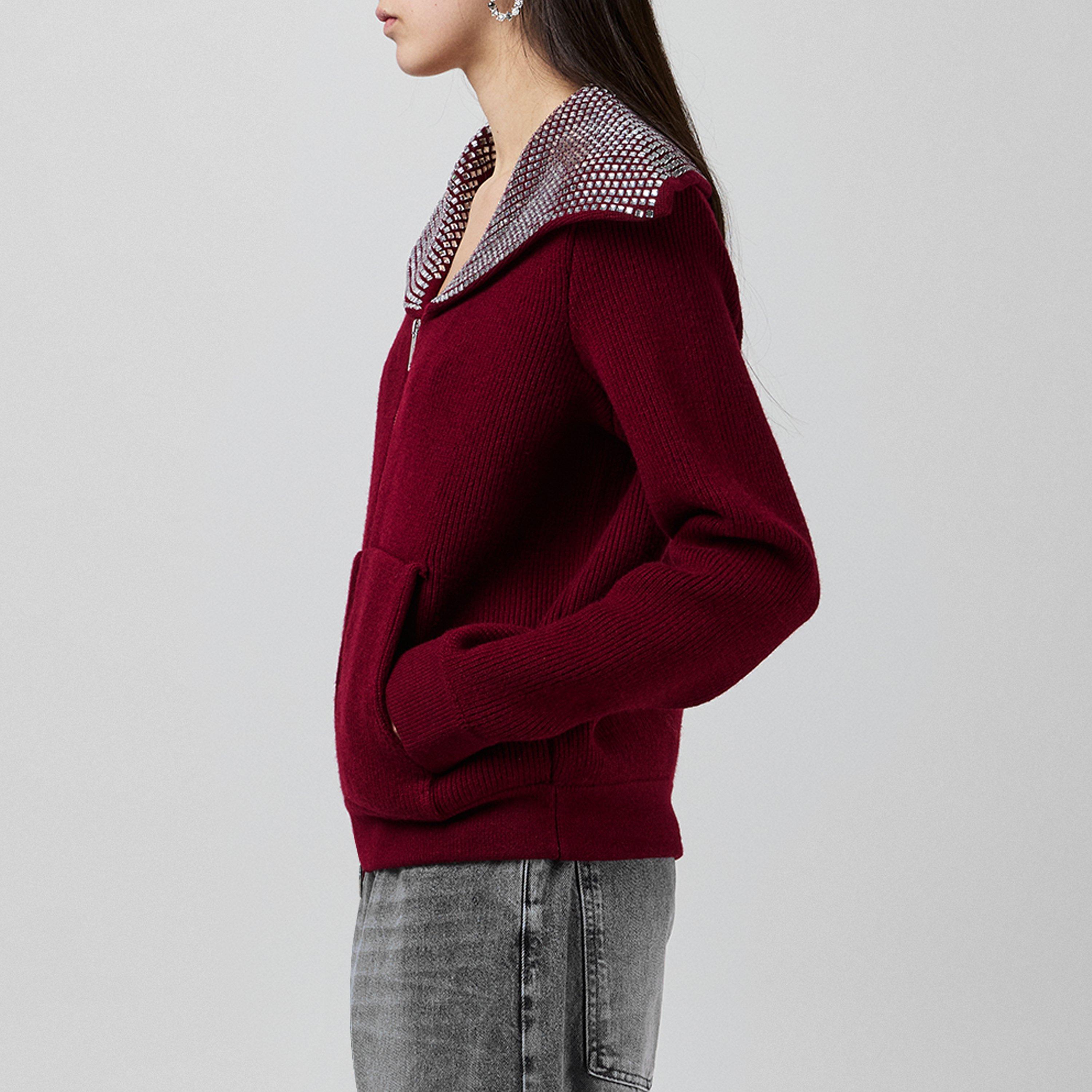 Diamante Knitted Crew Neck Jumper