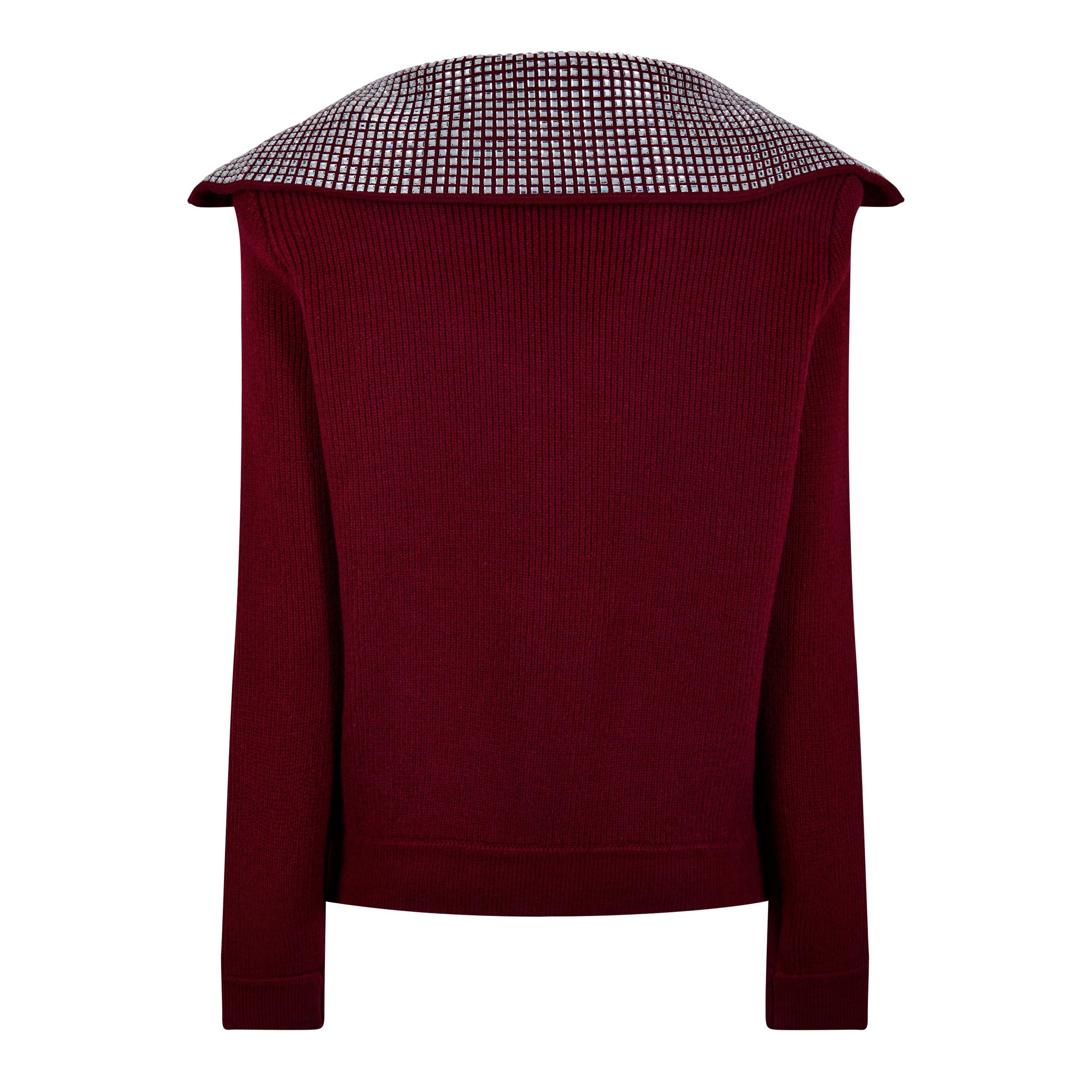 Diamante Knitted Crew Neck Jumper