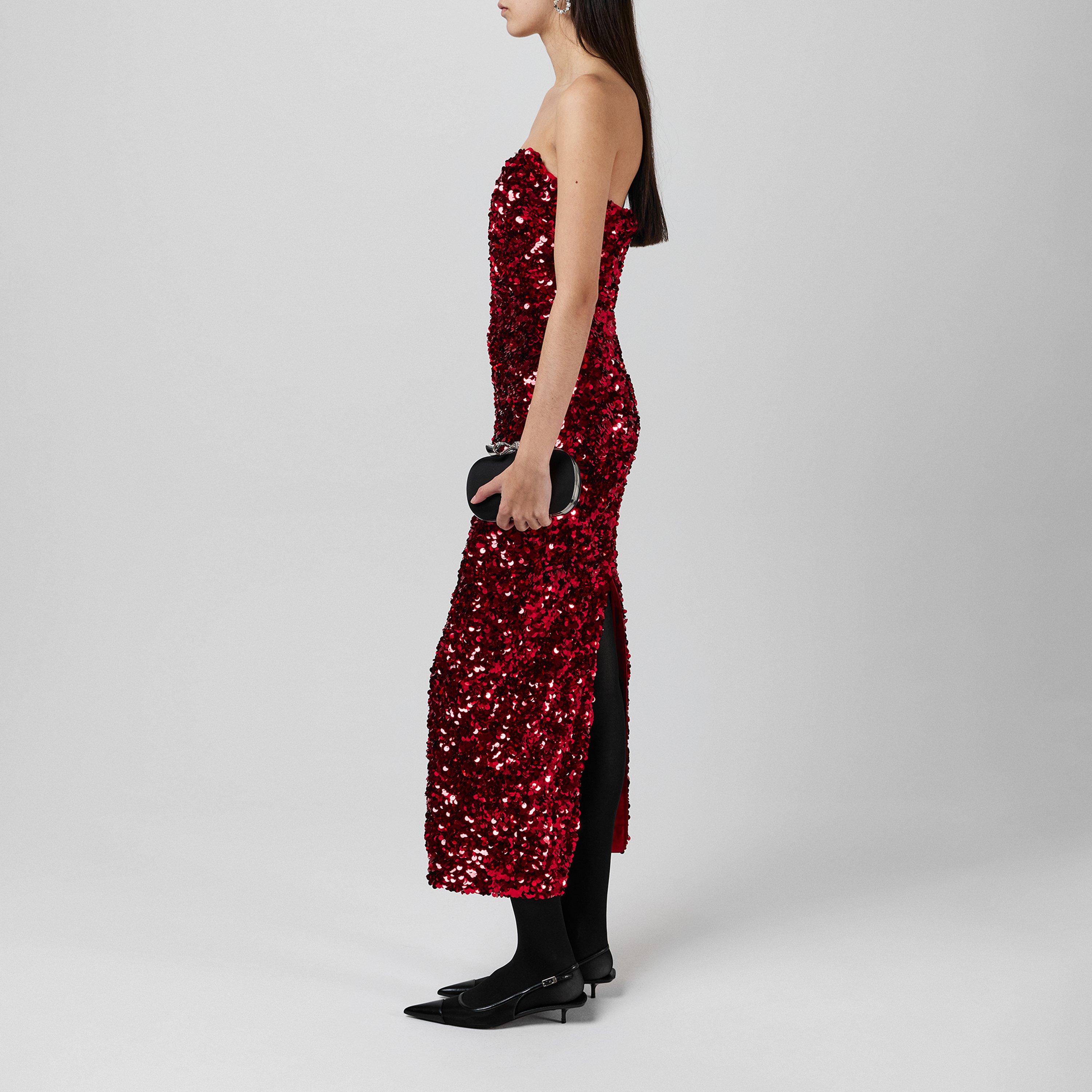 3d Sequin Midi Dress