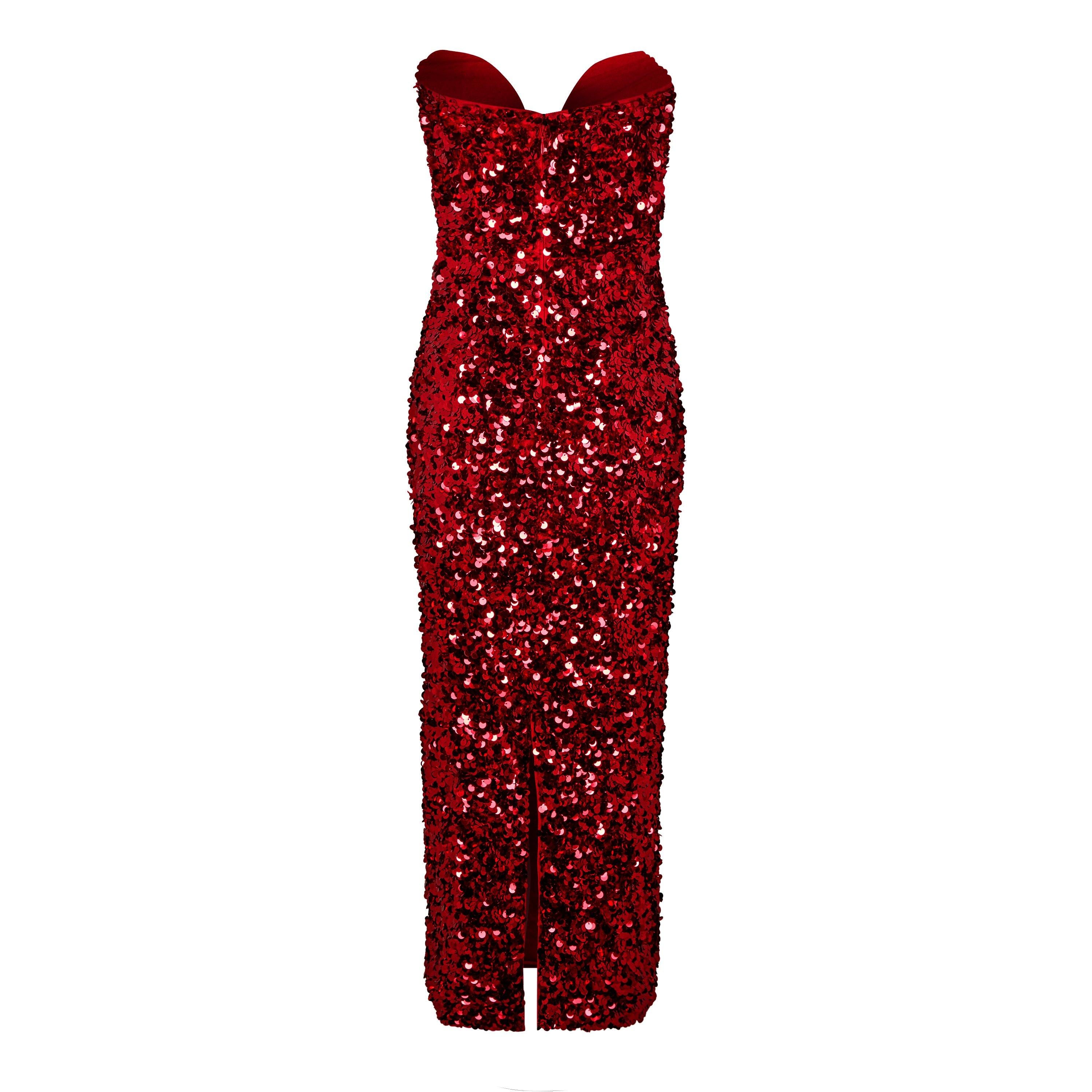 3d Sequin Midi Dress