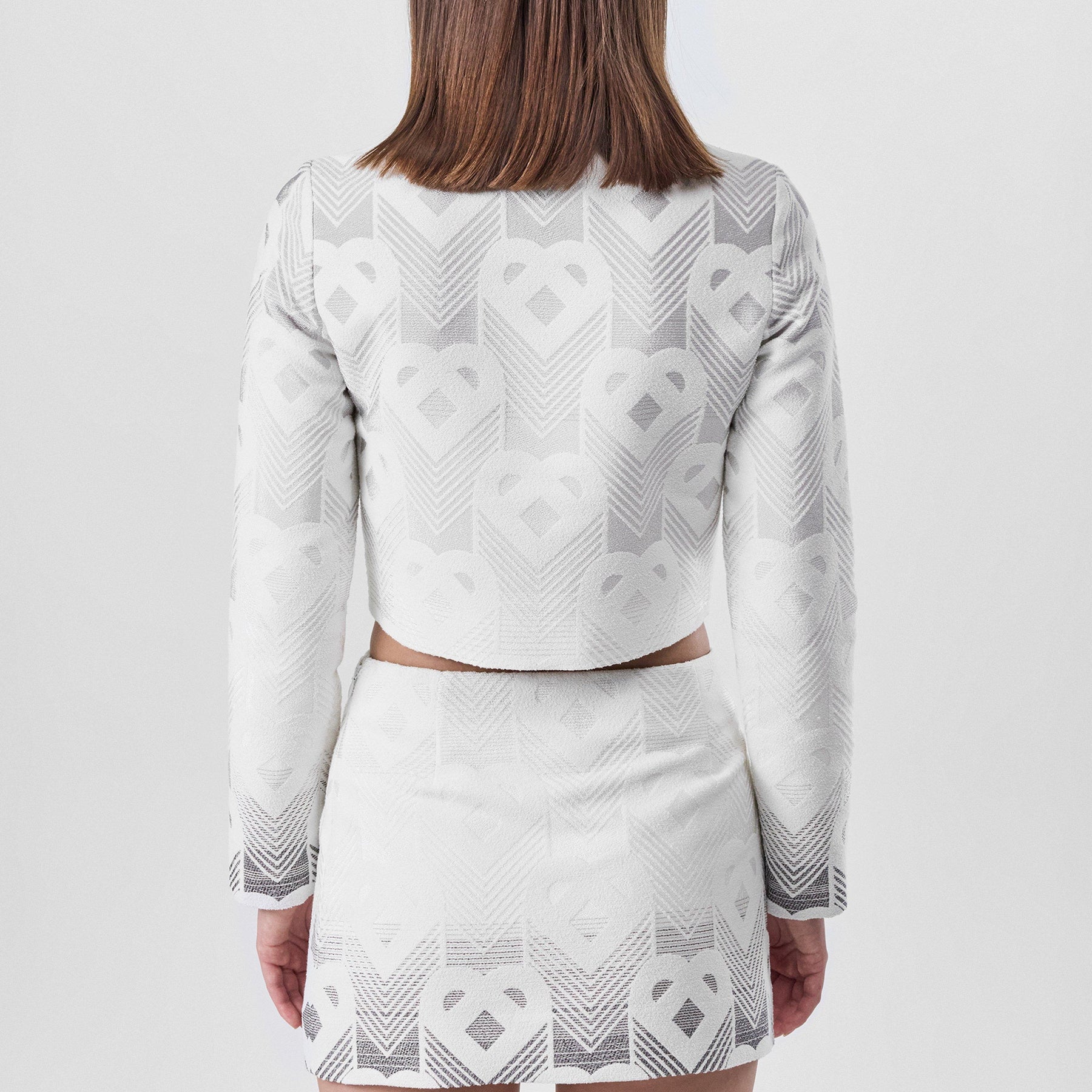 Gradient Heart Monogram Towelling Jacket