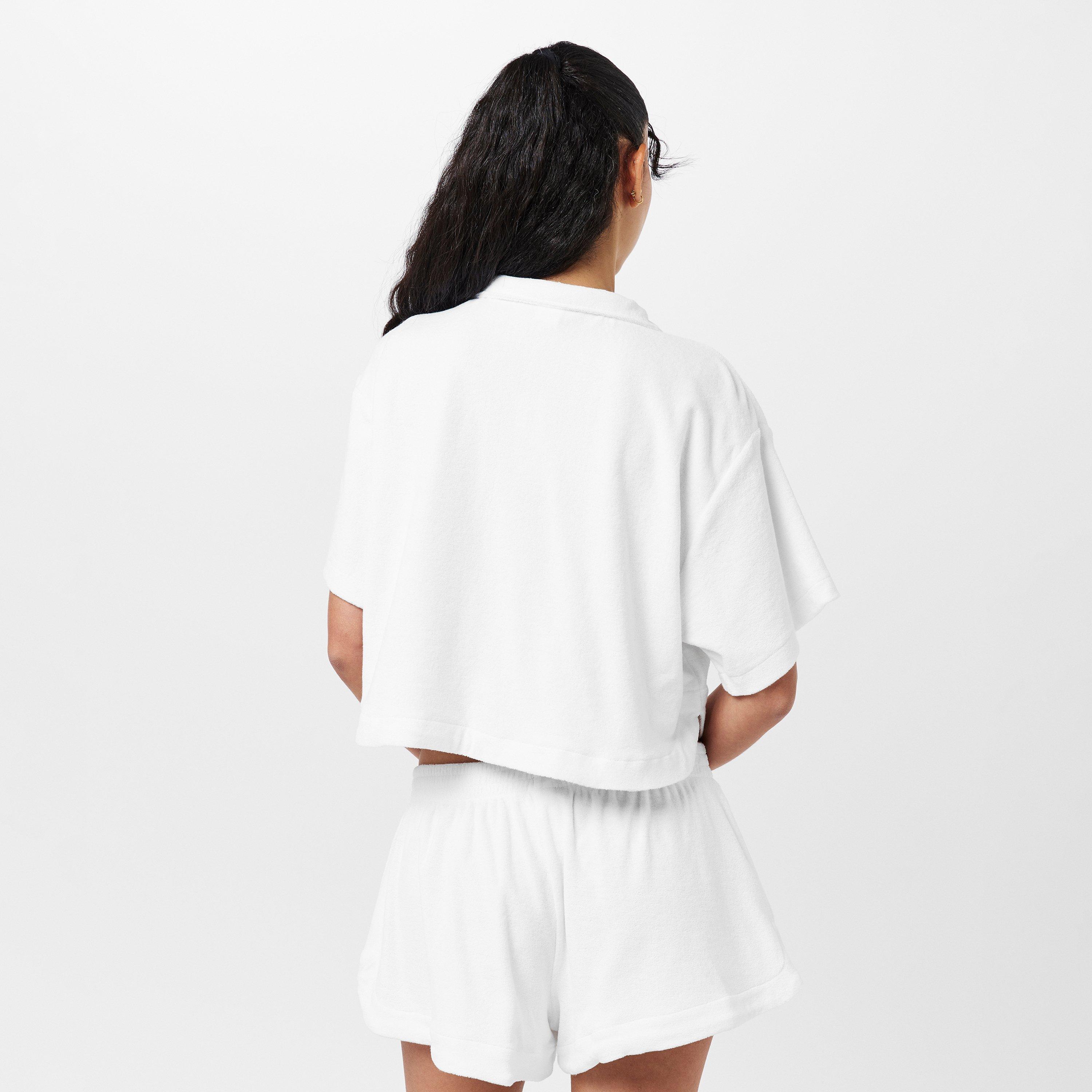 Shirred Metal Ring Front Beach Shorts