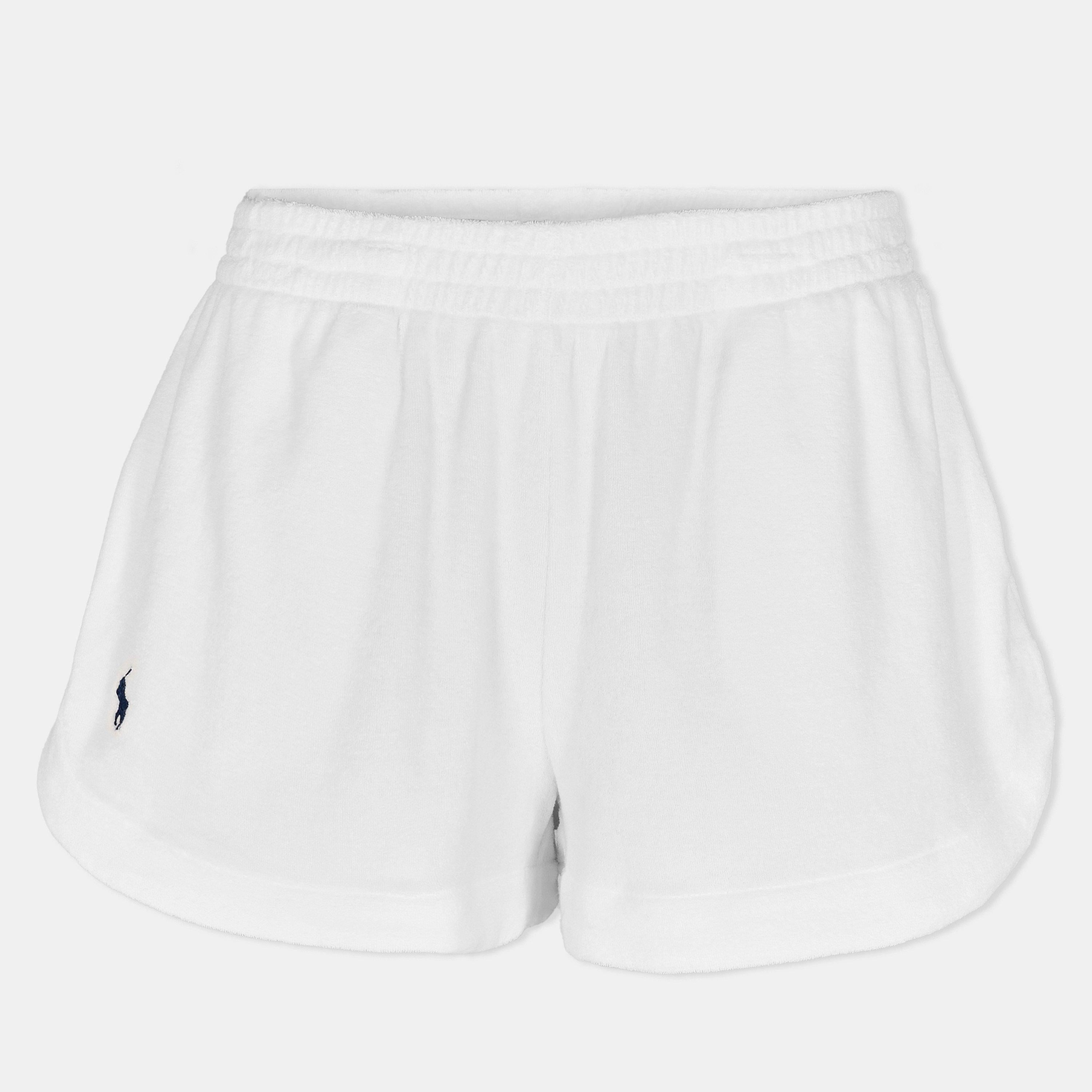 Shirred Metal Ring Front Beach Shorts