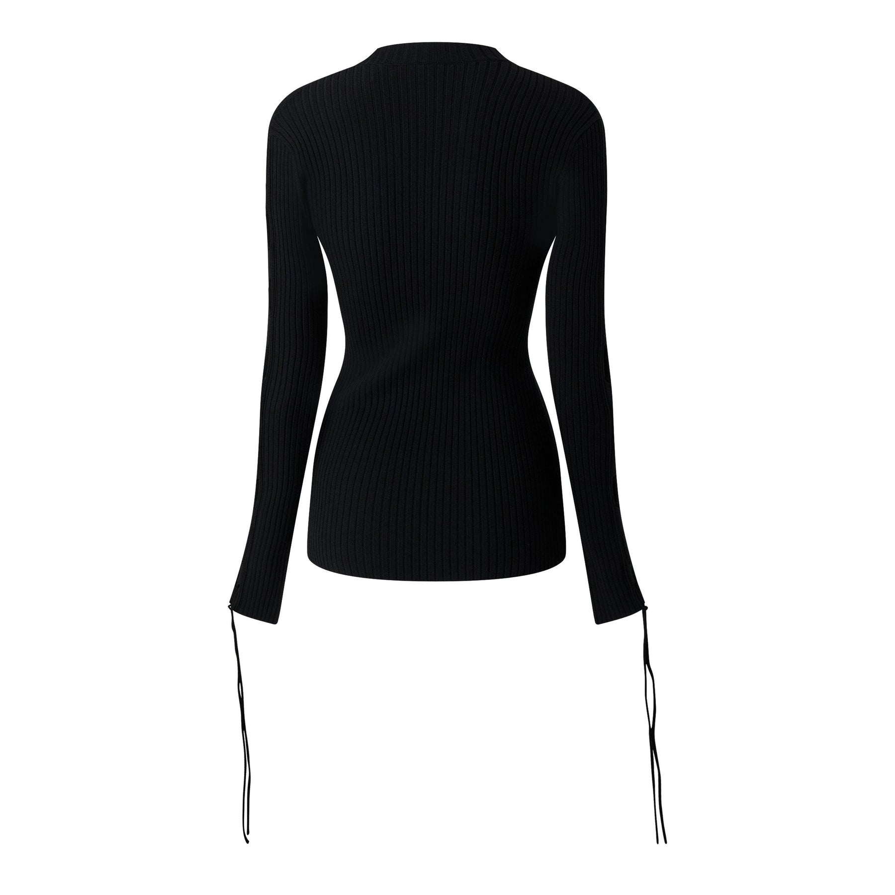 Vanise Lace-Up Sleeve Knitted Jumper