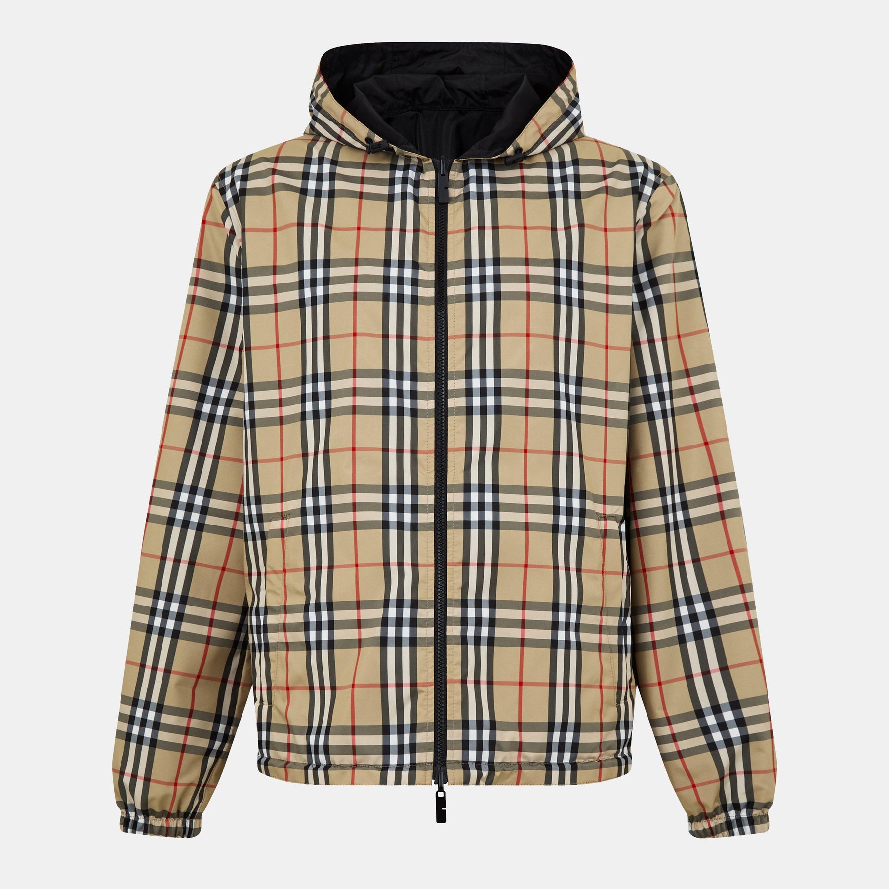 Reversible Check Hooded Jacket
