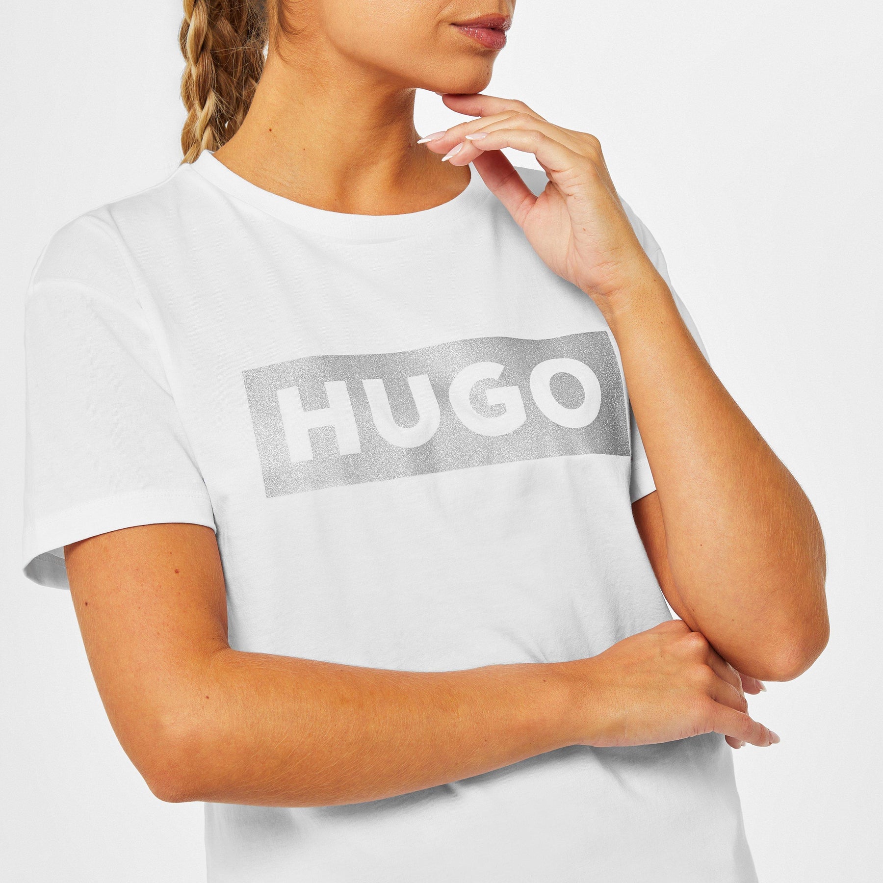 Hugo Demali Glitter T-Shirt Womens