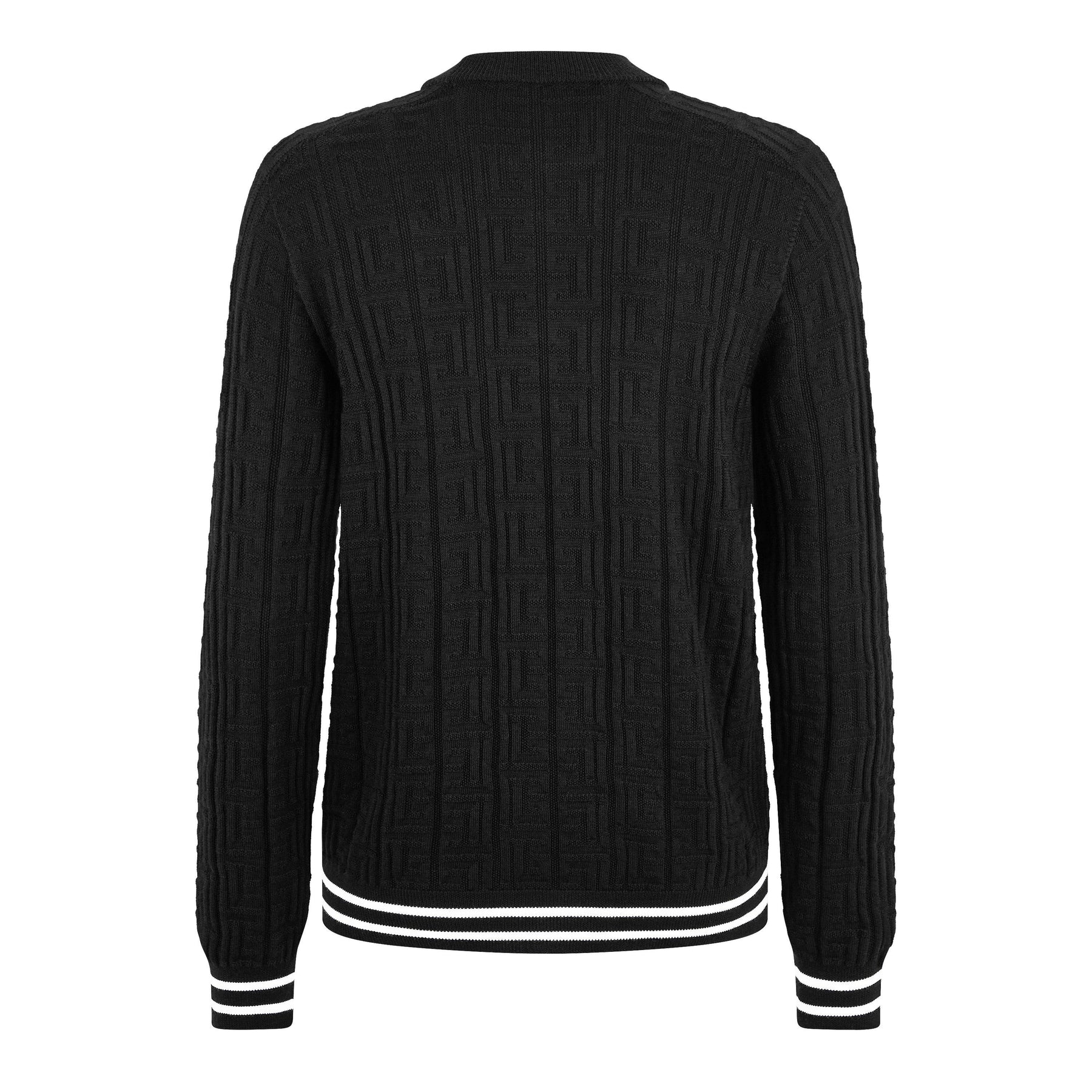 Striped Monogrammed Merino Wool Sweater