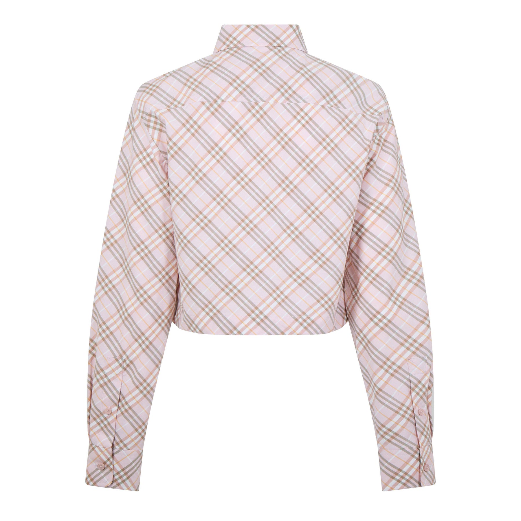 Cropped Check Cotton Shirt