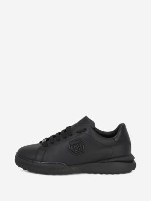 Philipp Plein hexagon-logo leather sneakers