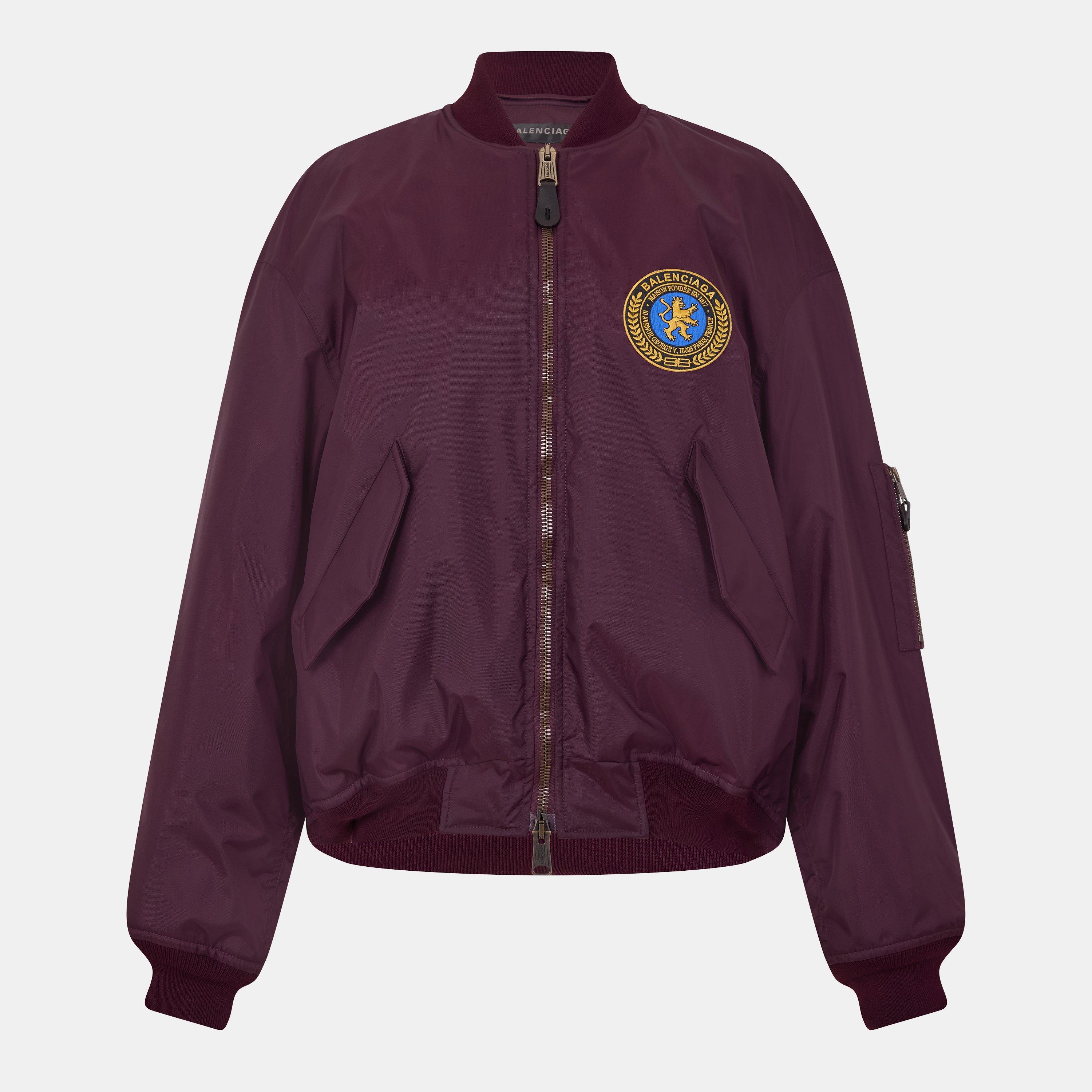Ribbed Trim Bomber Jacket