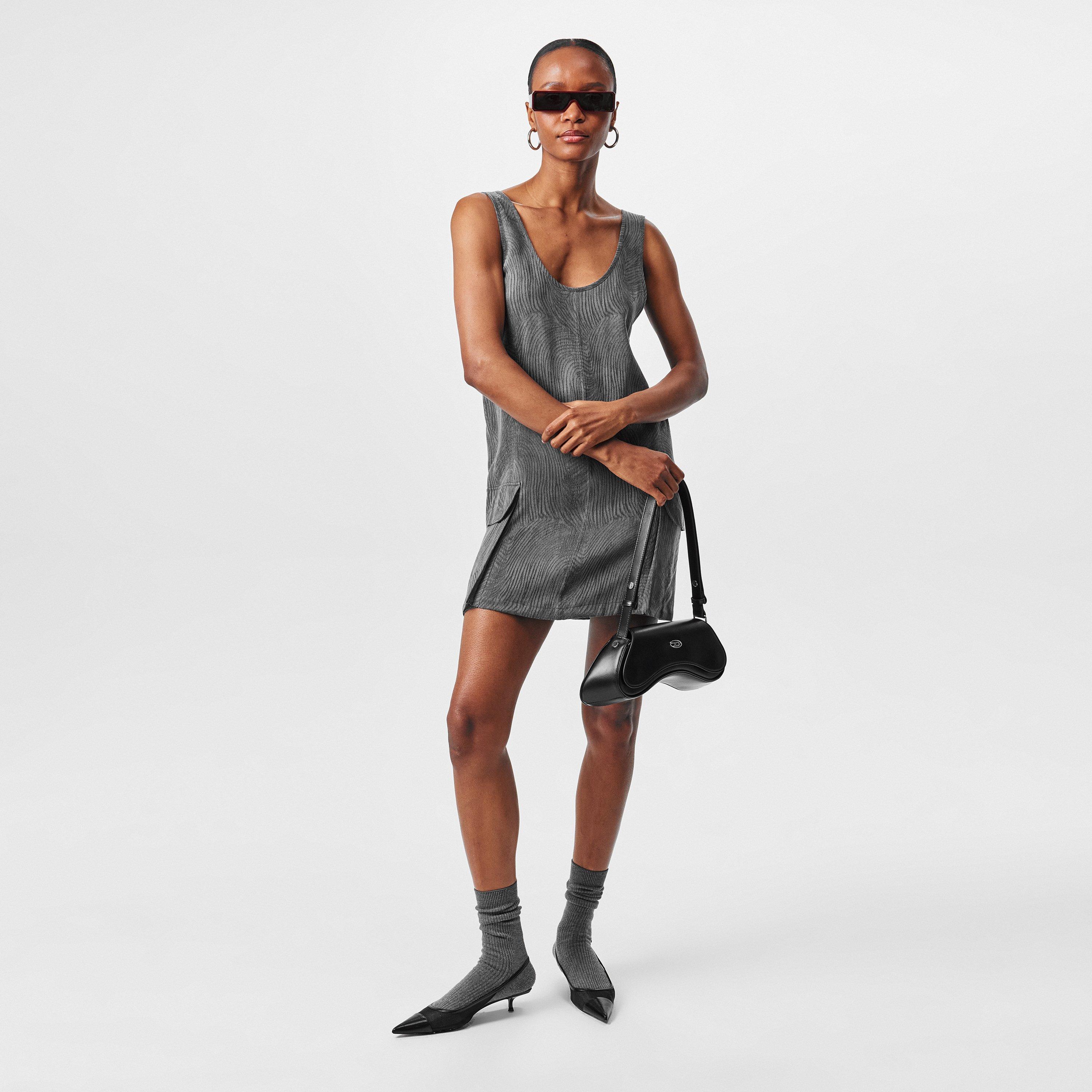 Swirl Lyocell Functional Pockets T-Shirt Dress