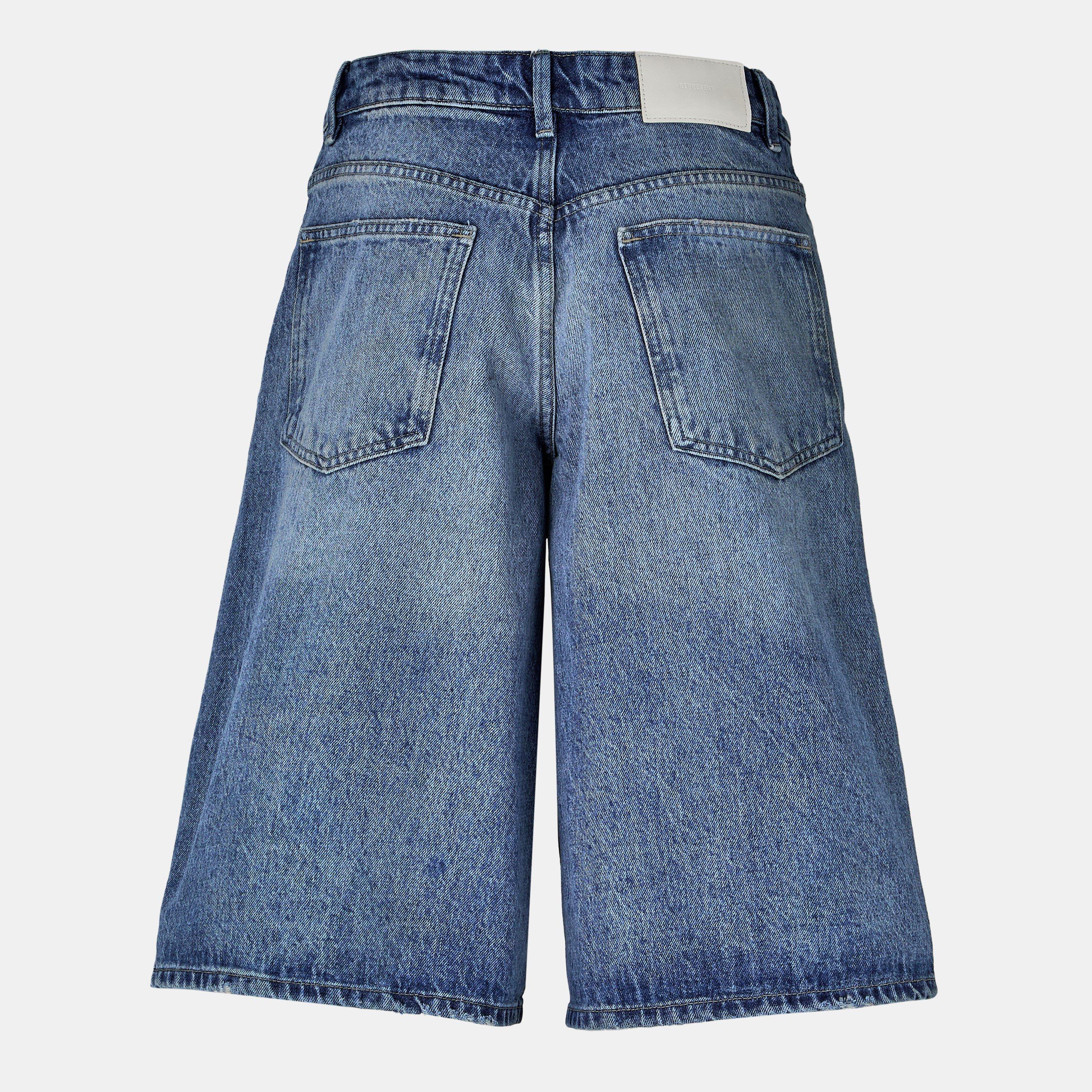 Denim Bermuda Cotton Knee Length Chino Shorts