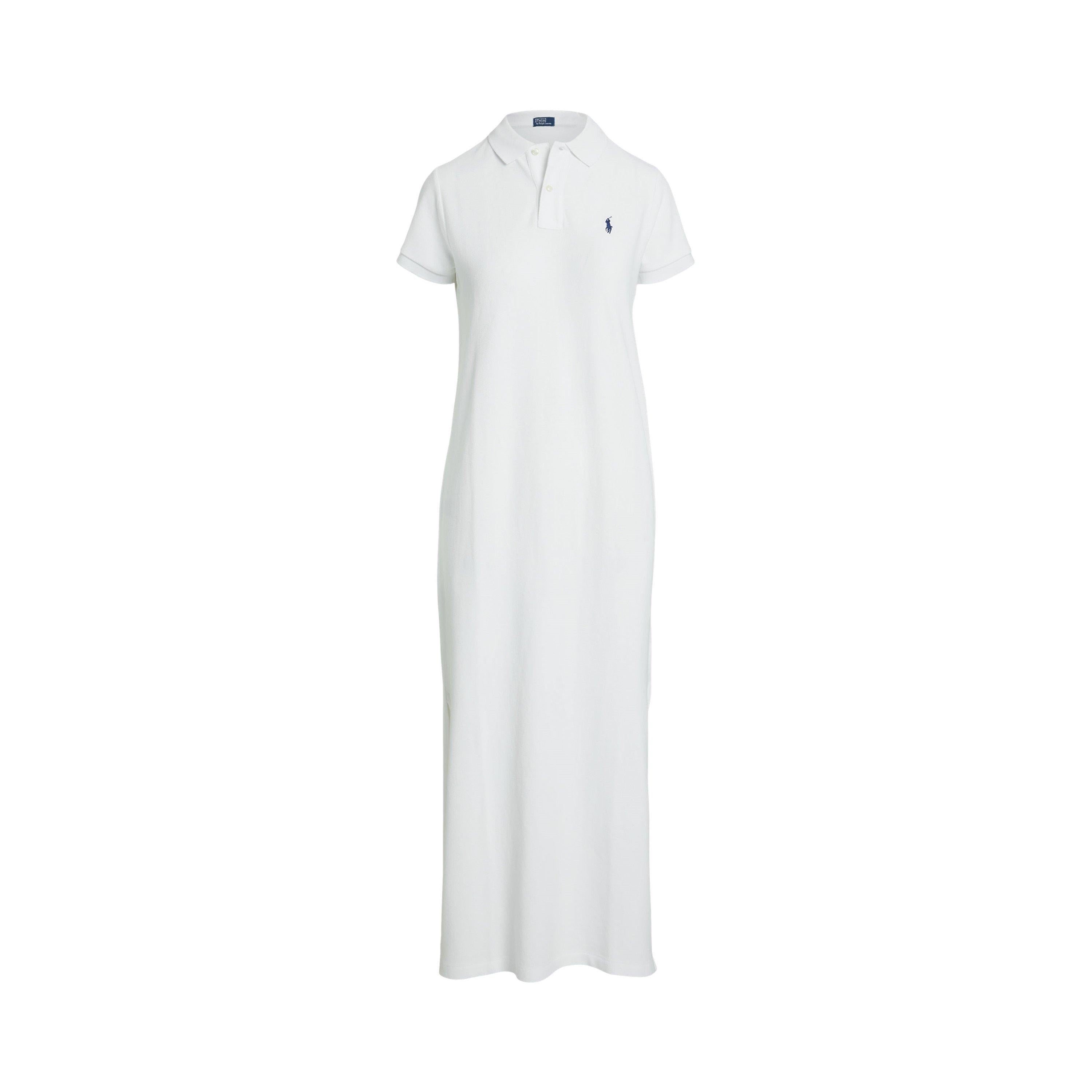 Stretch Cotton Sleeveless Polo Dress