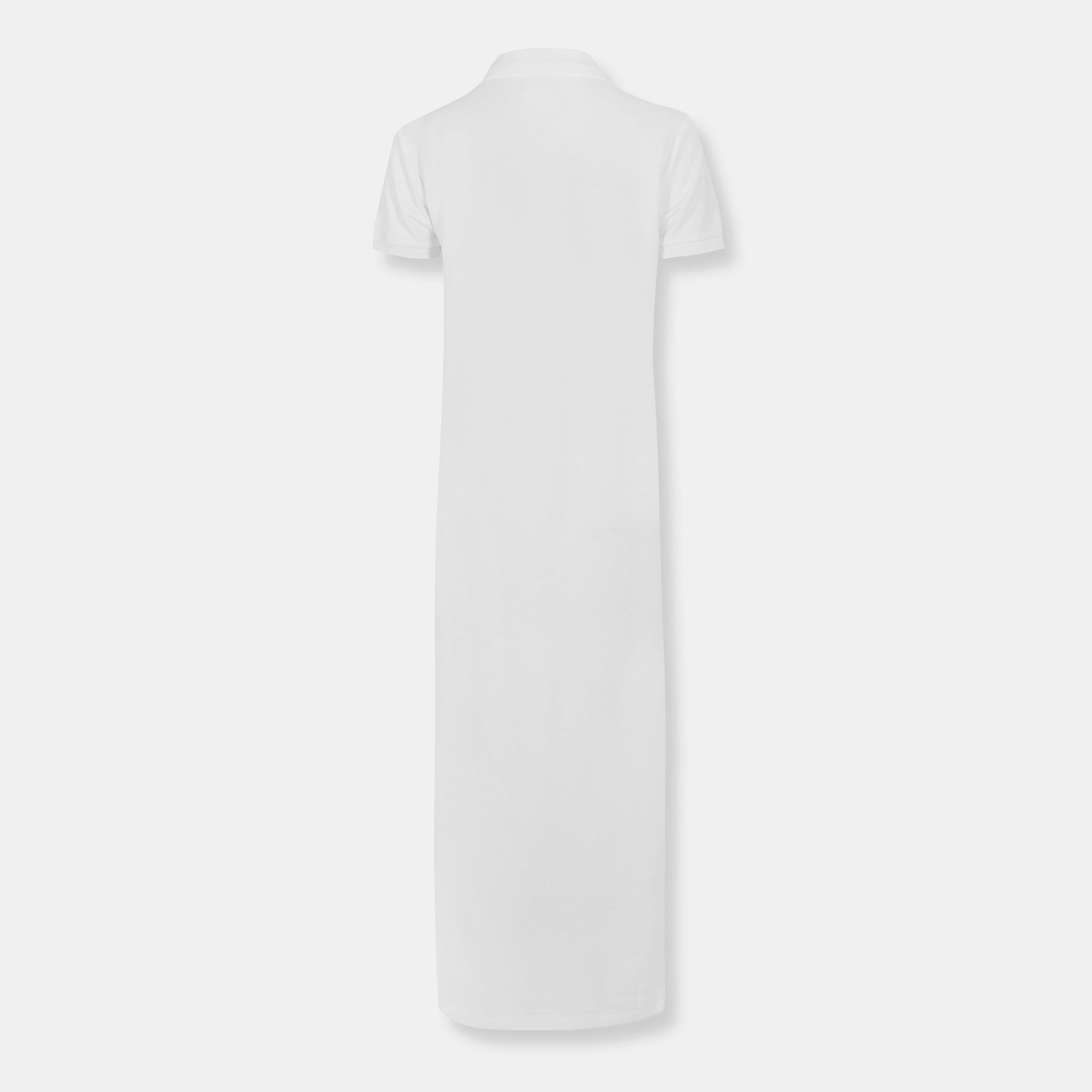 Stretch Cotton Sleeveless Polo Dress
