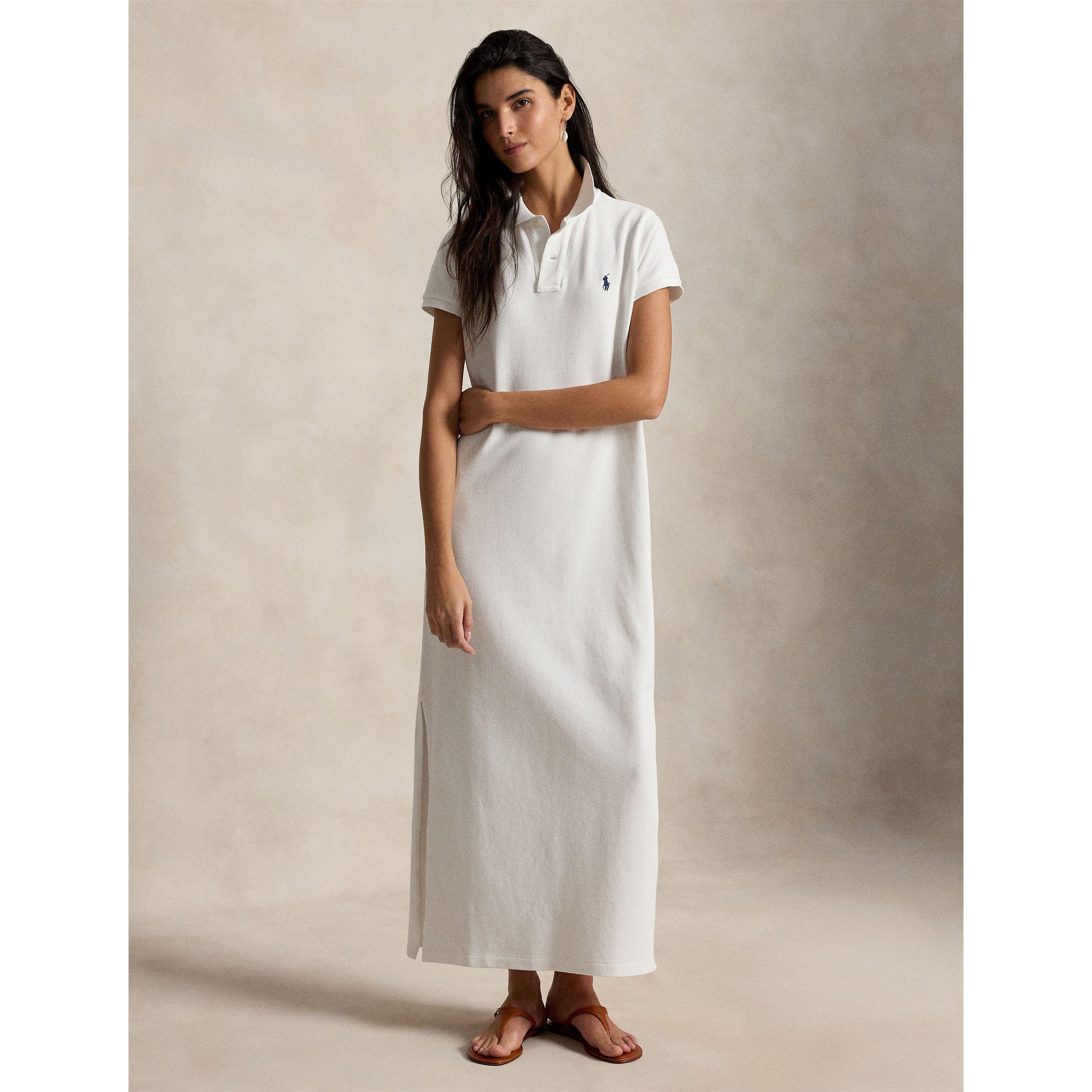 Stretch Cotton Sleeveless Polo Dress