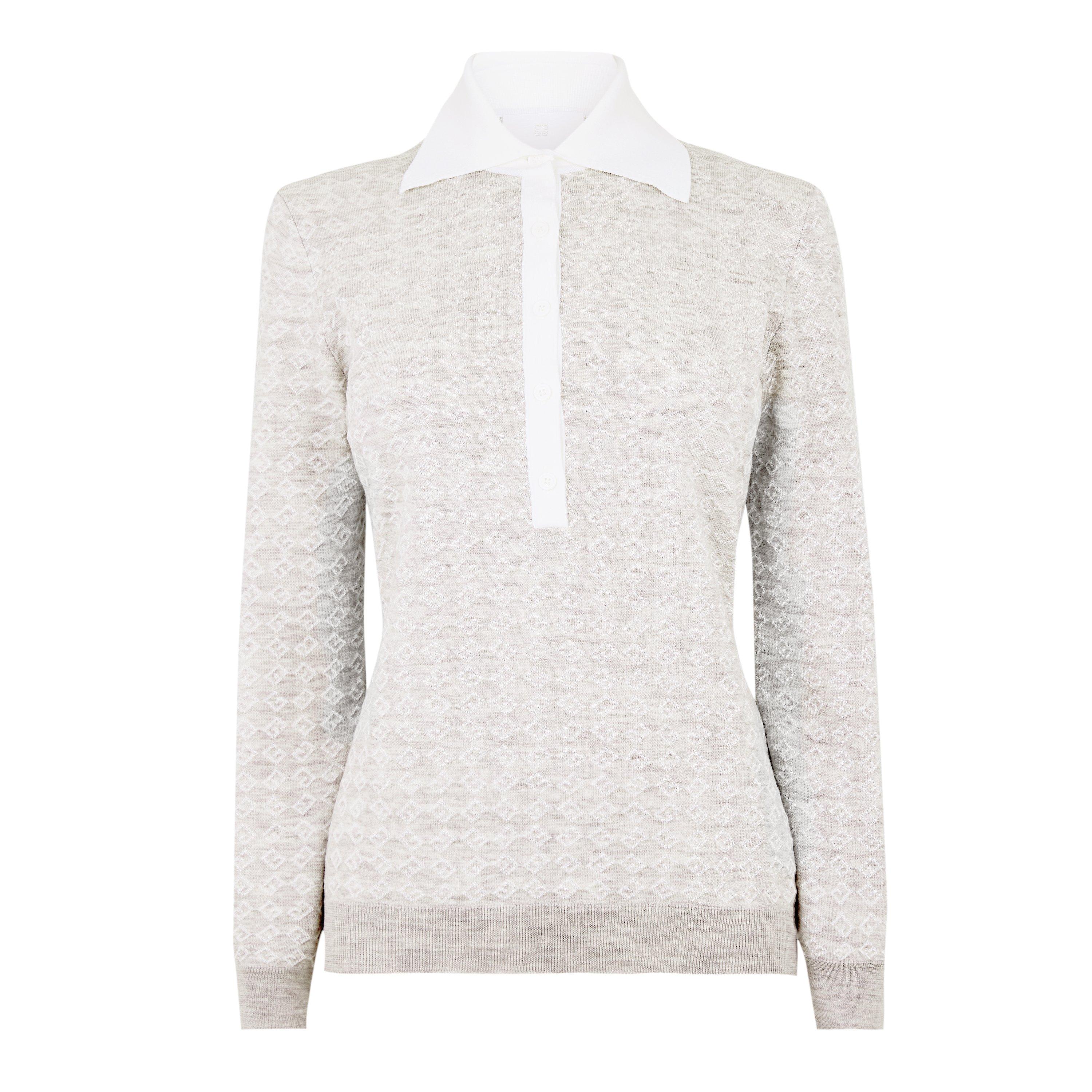 Stretch-Wool Blend Polo Shirt