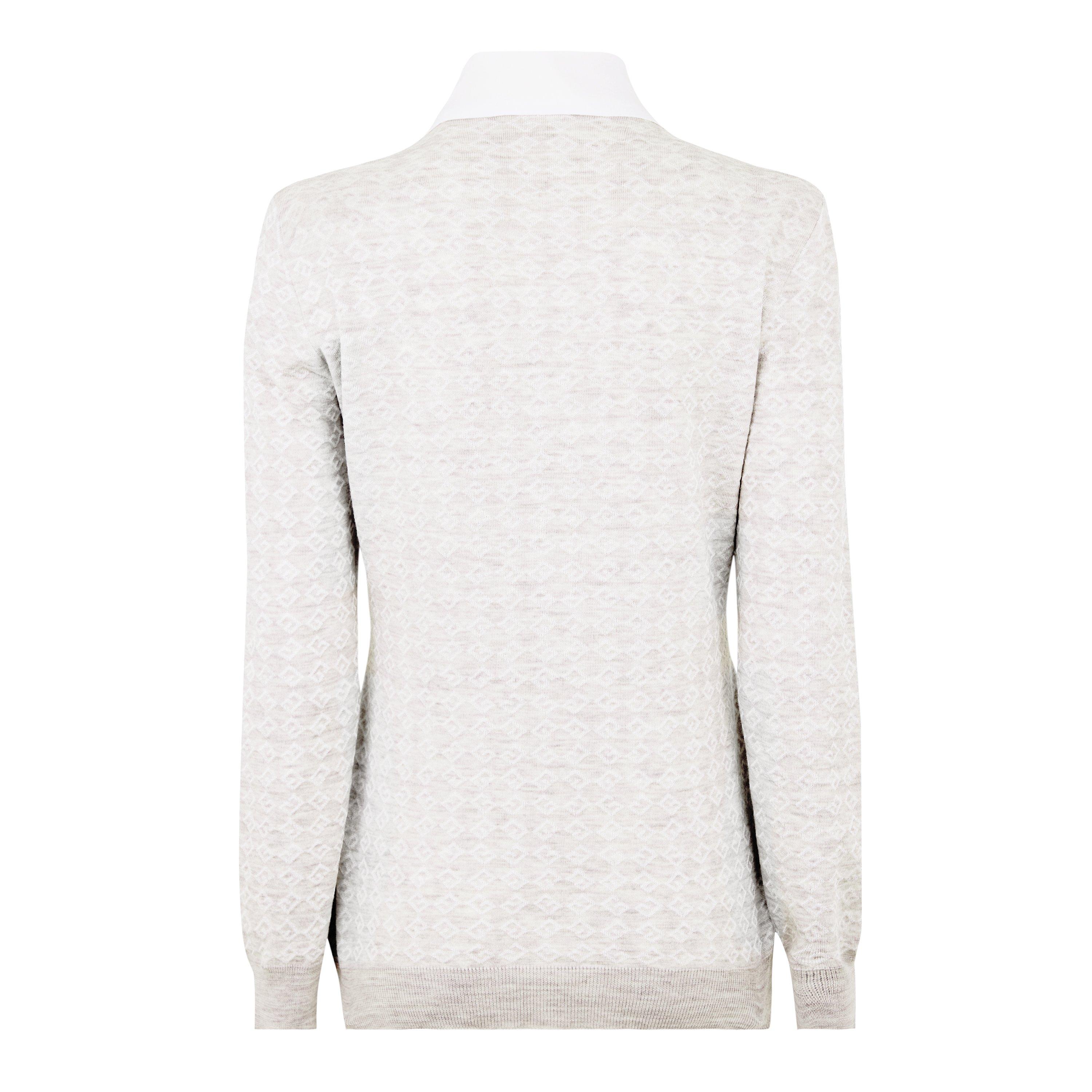 Stretch-Wool Blend Polo Shirt