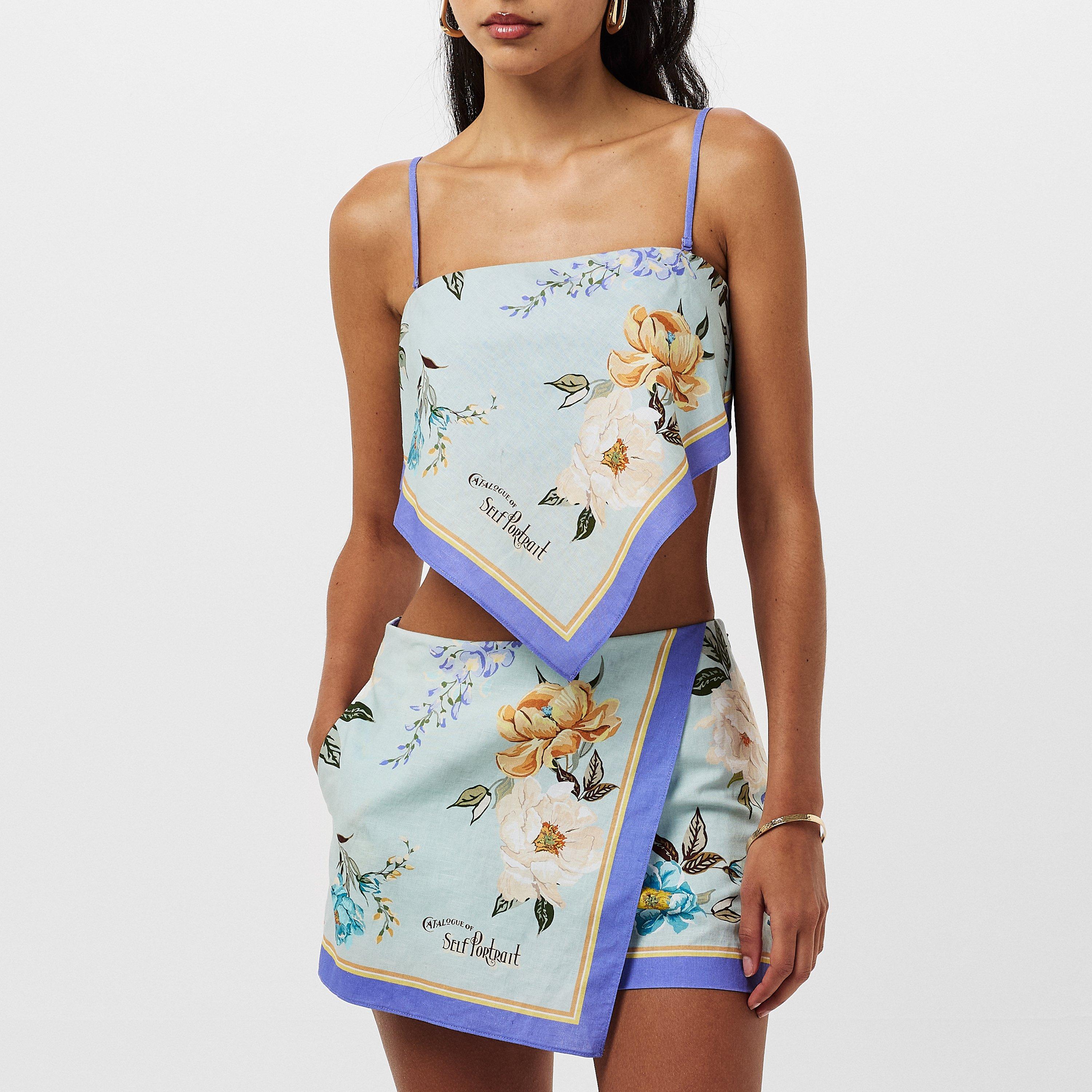 Floral Short Sleeve Crop Top