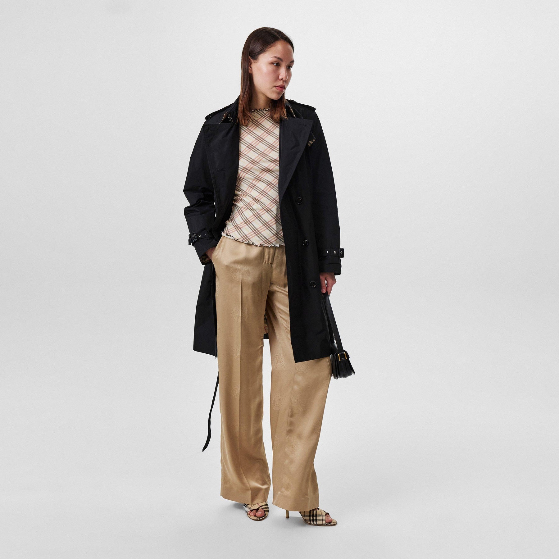 Women's Check Kensington Trench Coat