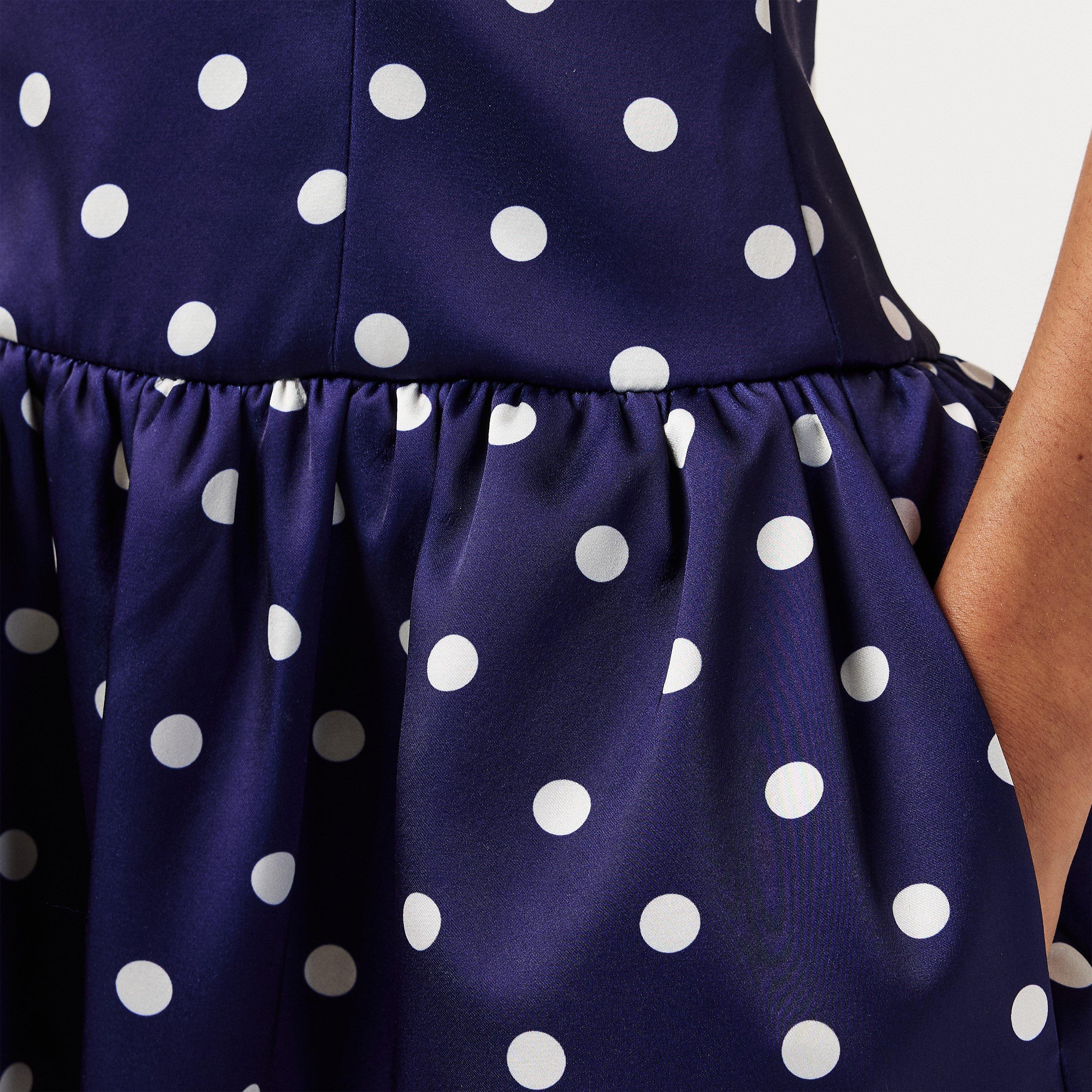 Polka Corset Midi Dress