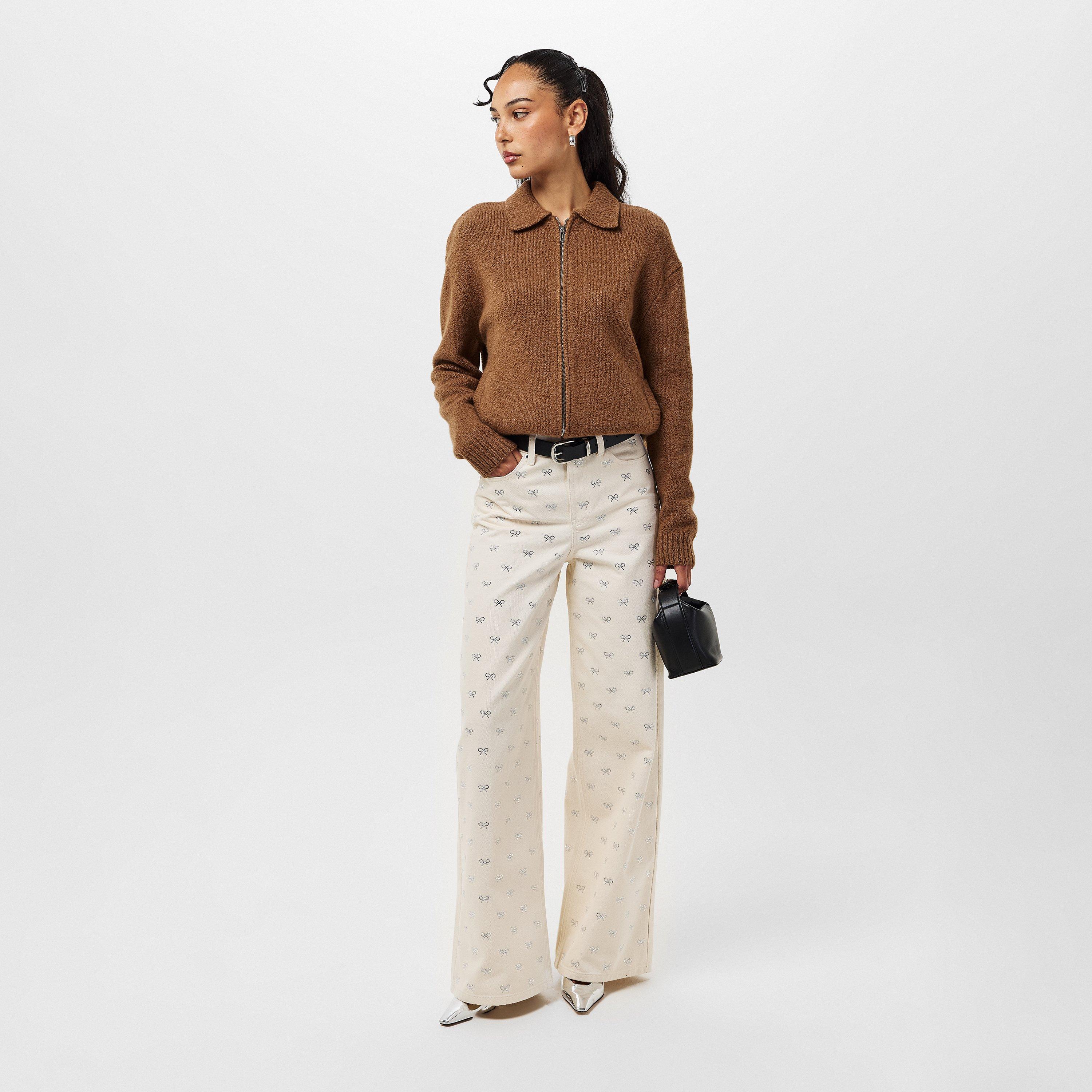 Diamante Wide Leg Jeans