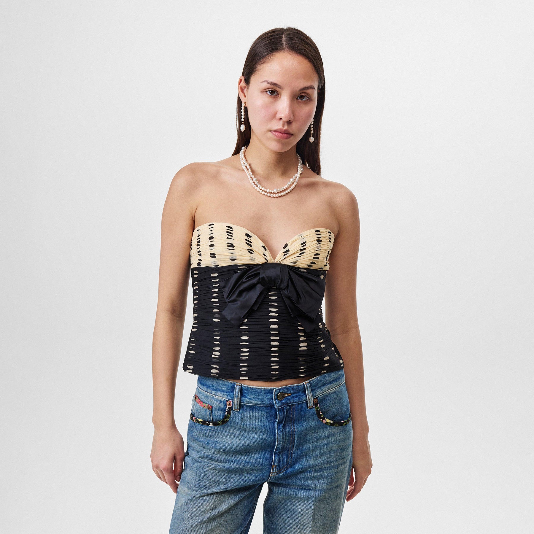 Bow Detail Silk Top